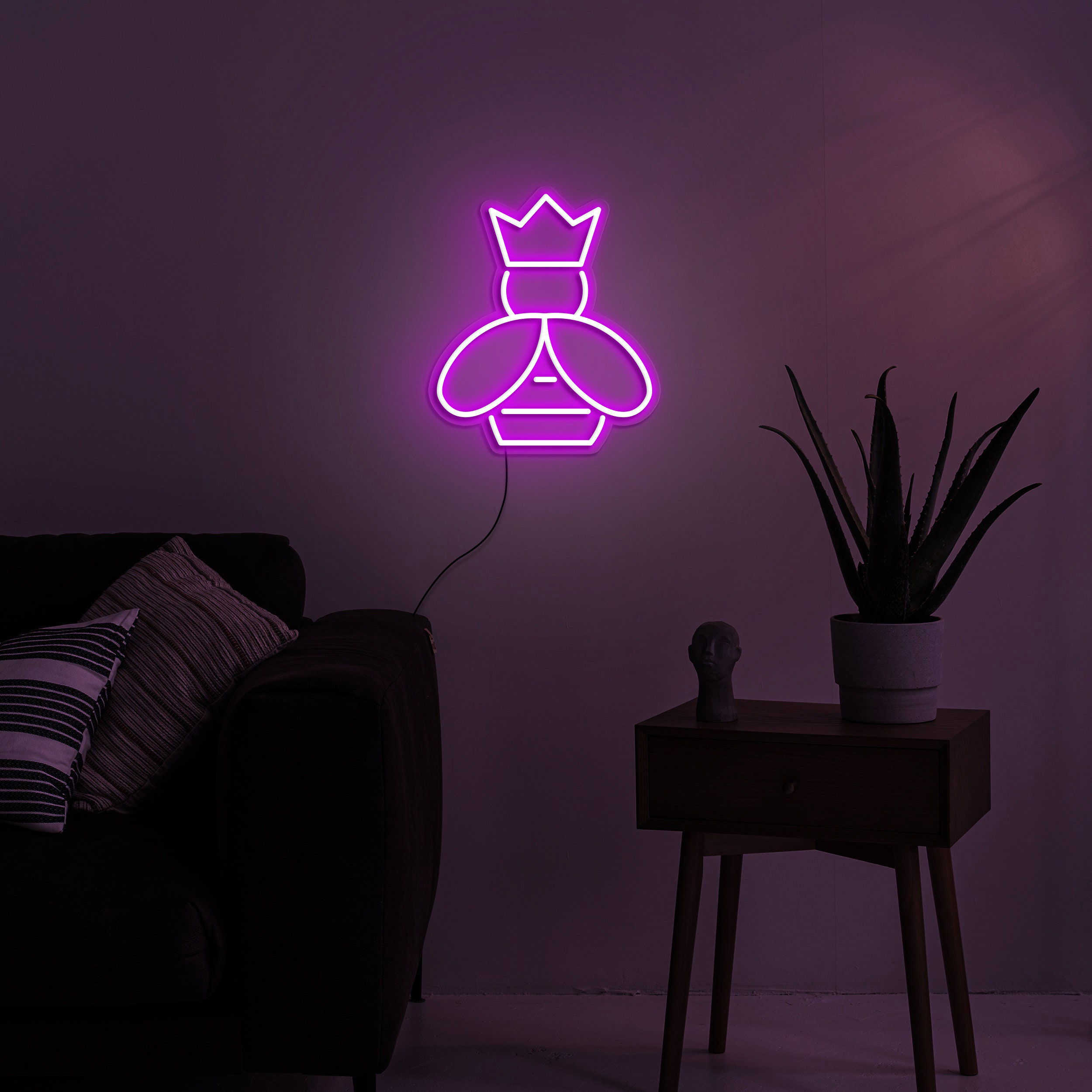 Bee Neon Sign, Light USB Plug, Dimmable Honey Wall Decor Lamp for Home, Patio, Hotels, Stores, Gift for Friends, Kids, World Bee Day Decor