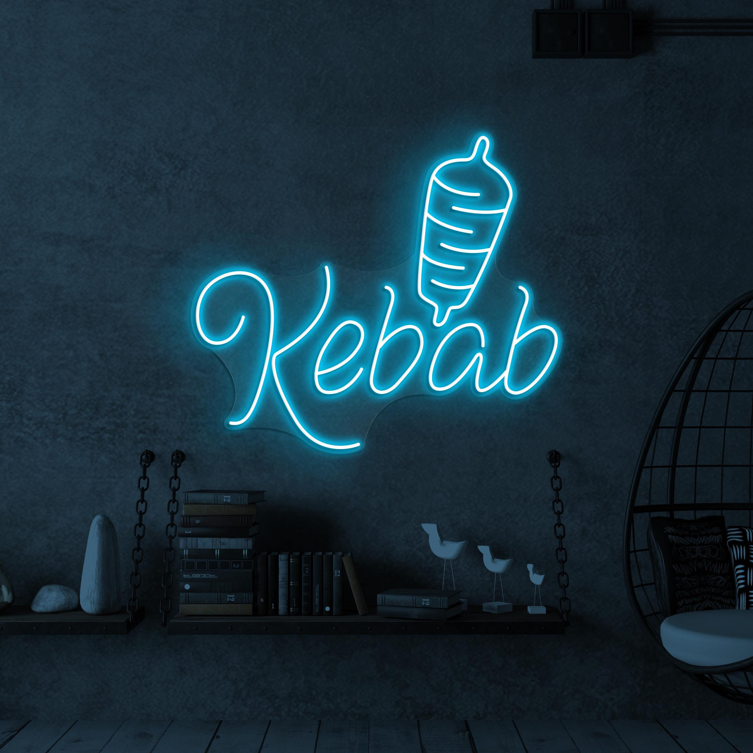 Kebab Neon Sign, Kebab Neon Light, Doner Kebab Neon Art, Restaurant Wall Decor, Kebab Neon Wall Light, BBQ Shop Neon Sign, Kebab Lover Gift