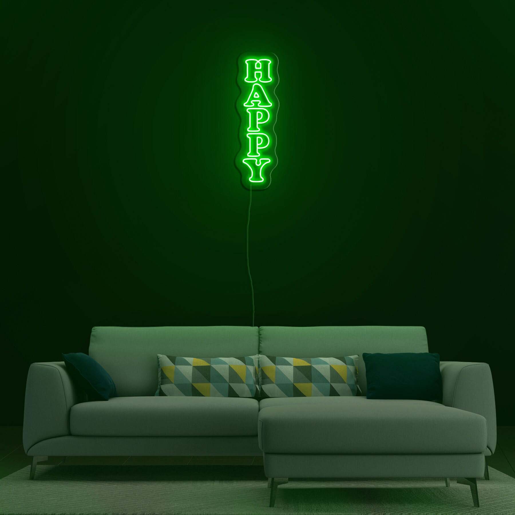 Happy Neon Sign, Nursery Decor, Baby Photo Prop, Room Decor, Happy Neon Sign for Room Decoration, Kids decor