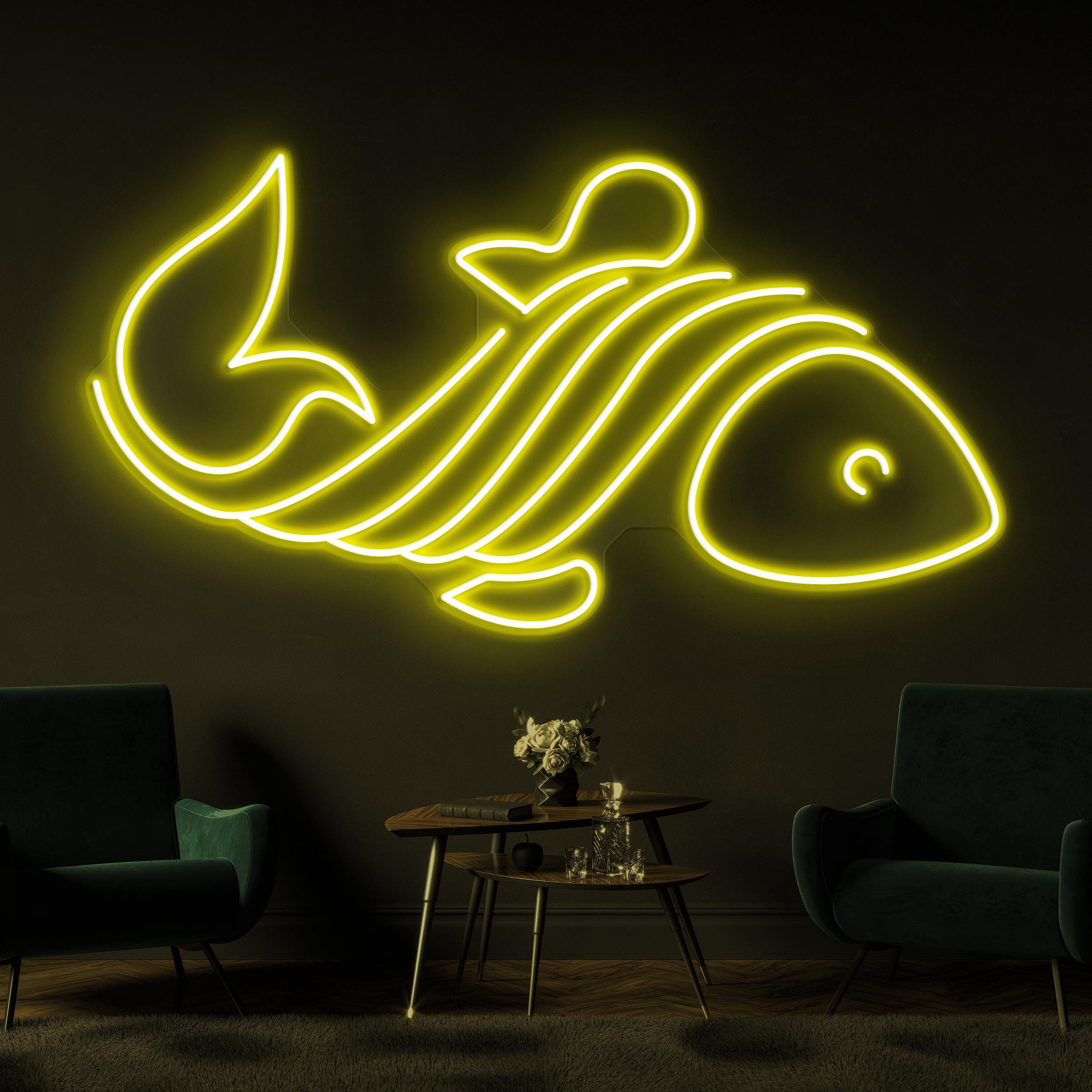 Fish Neon Sign, Fish LED Light, Kids Room Wall Decor, Living Room Wall Art, Fish Shop Wall Art, Aquarium Neon Light, Sea Food Wall Art, Gift