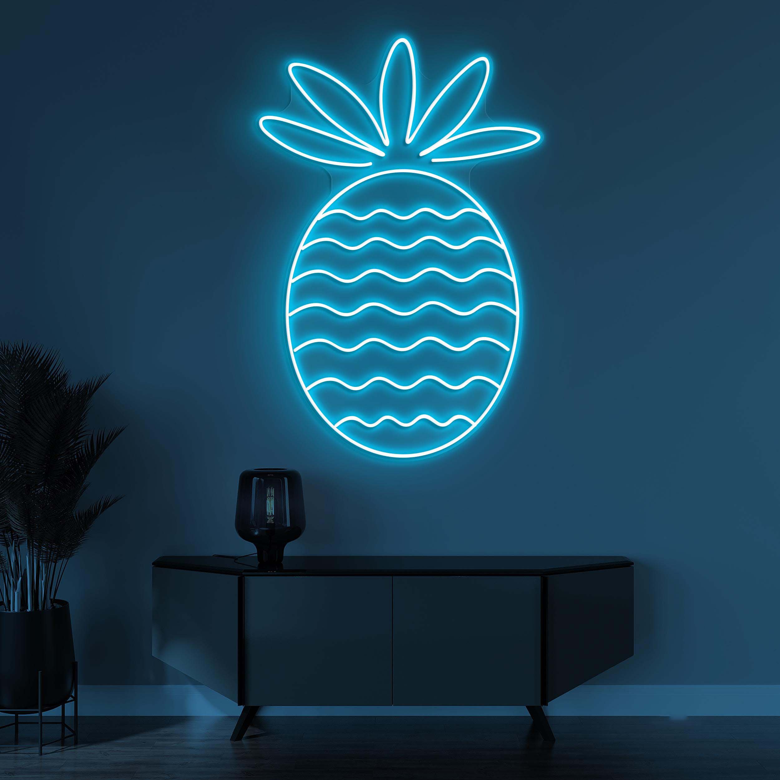 Pineapple Neon Sign, Pineapple LED Light, Fruit Shop Wall Decor, Pineapple Surf Wall Art, Cafe And Bar Neon Light, Personalized Neon Sign