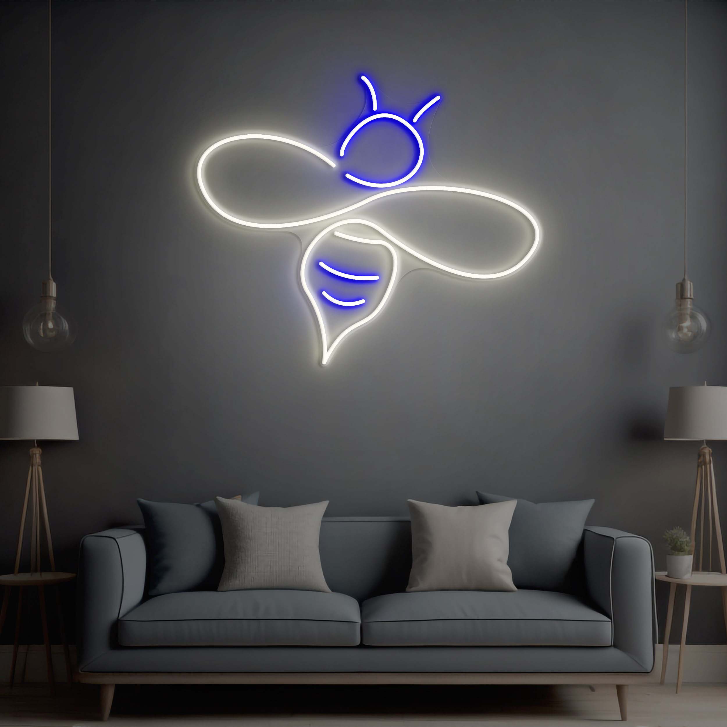 Bee LED Neon Sign, Honey Neon Light Sign for Home Decor, Beehive Theme Wall Art, Kids Room Decor, Home decor, Neon Light, Bee Lover Gift