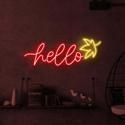Hello Neon Sign, Hello LED Light, Party Wall Decor, Hello Fall Wall Art, Kids Room Neon Light, Boy and Girl Room Decor, Hello Logo Neon Sign