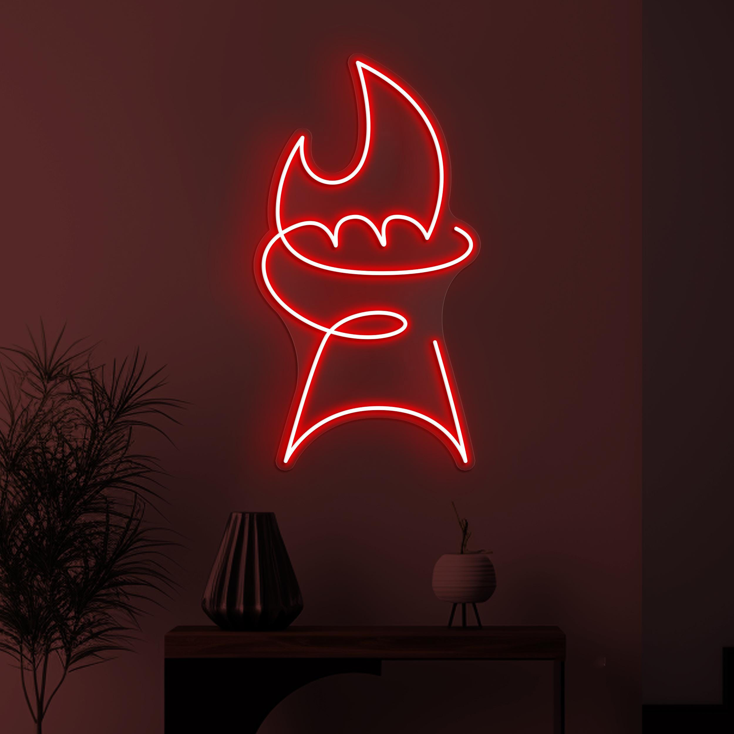BBQ Neon Sign, BBQ Led Light, Fire Meat Sign, Grill Wall Decor, Barbeque Restaurant Wall Art, BBQ Lover Gift, Party Decor, Flaming Neon Sign