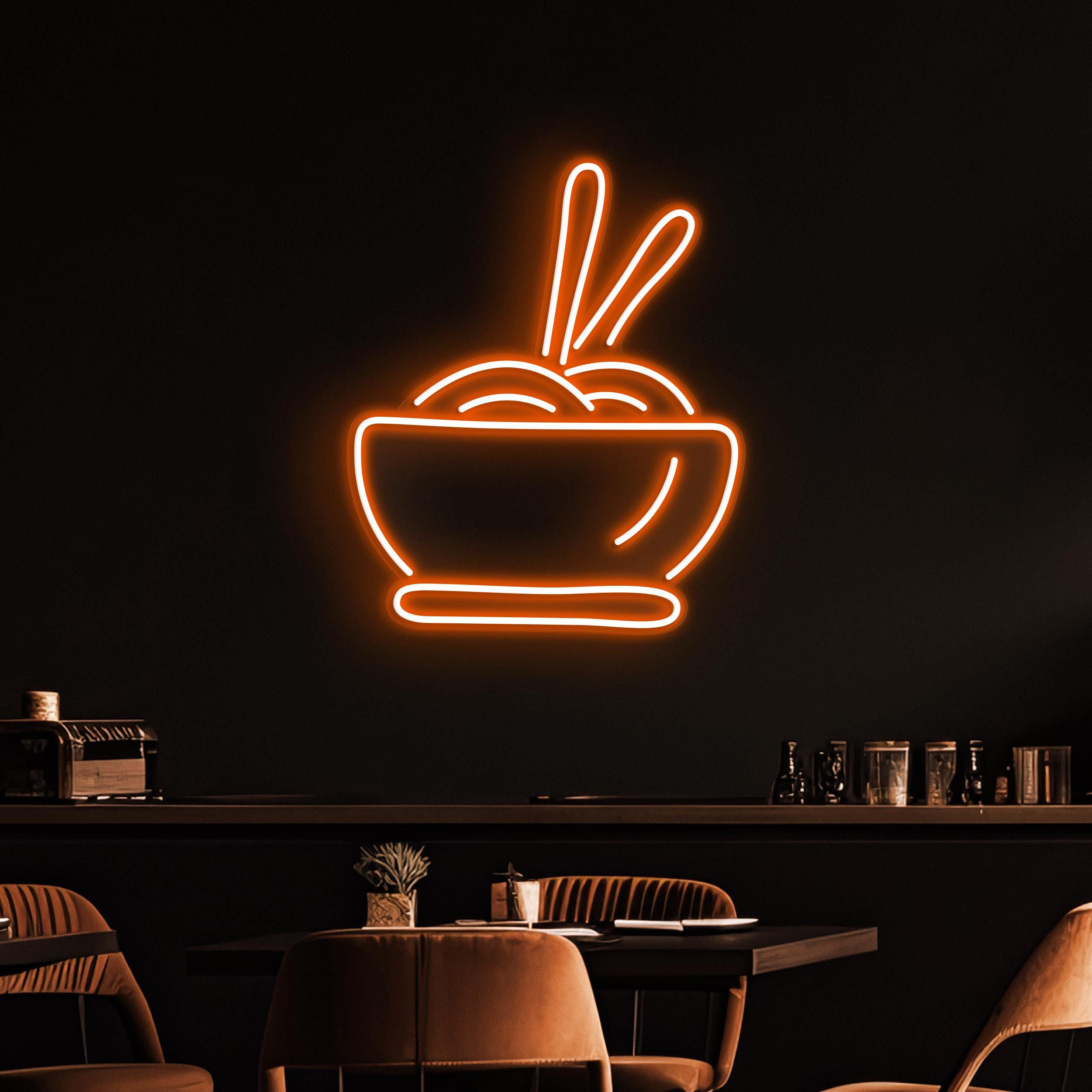 Noodles Neon Sign, Noodles LED Light, Ramen Wall Decor, Coffee Shop Neon Light, Kitchen Wall Art, Coffee Cup Neon Sign, Coffee Lover Art