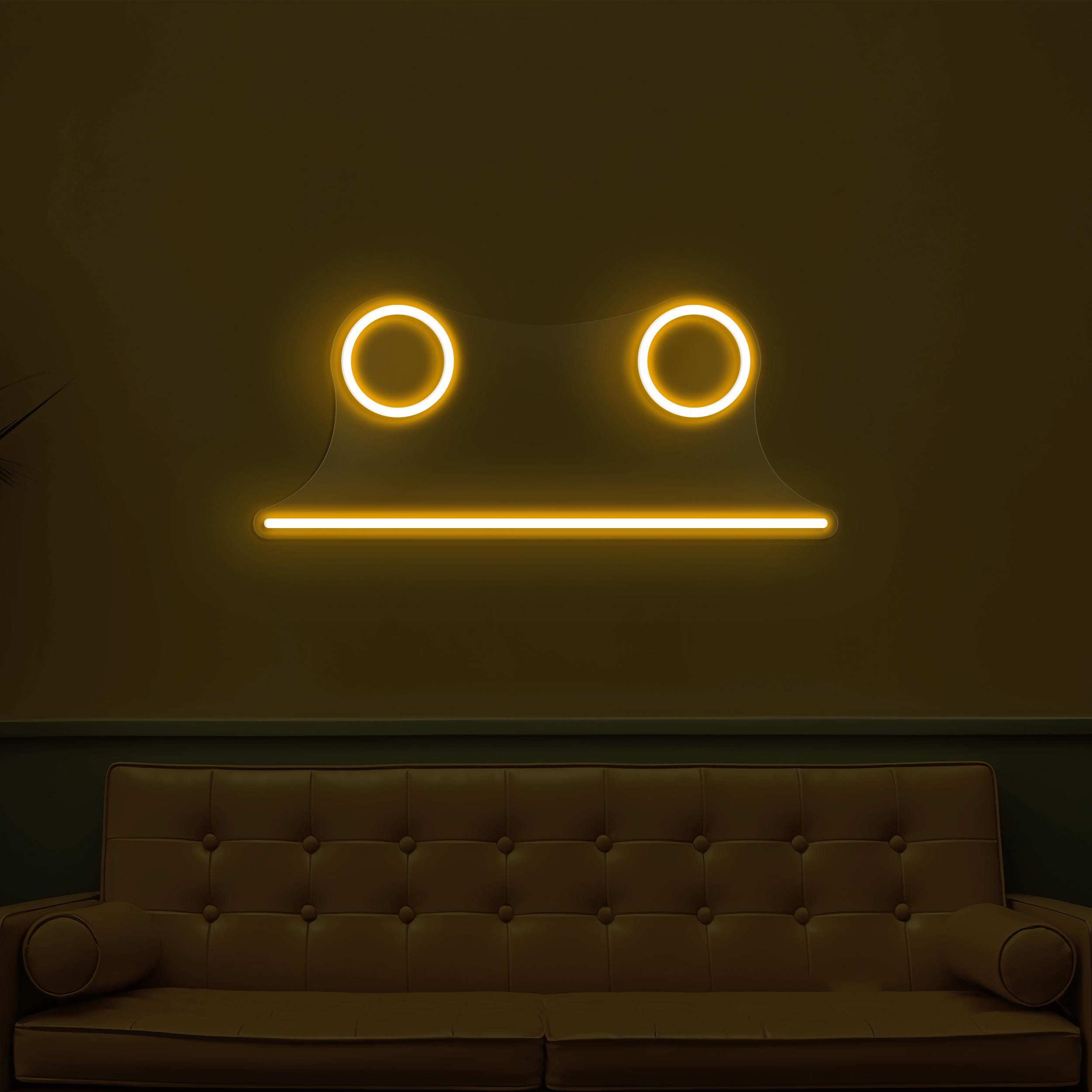 Froggy Face Neon Sign, Froggy Face LED Light, Froggy Eye Wall Decor, Kids Room Wall Art, Animal Shop Neon Light, Custom Sign, Lip Line Art