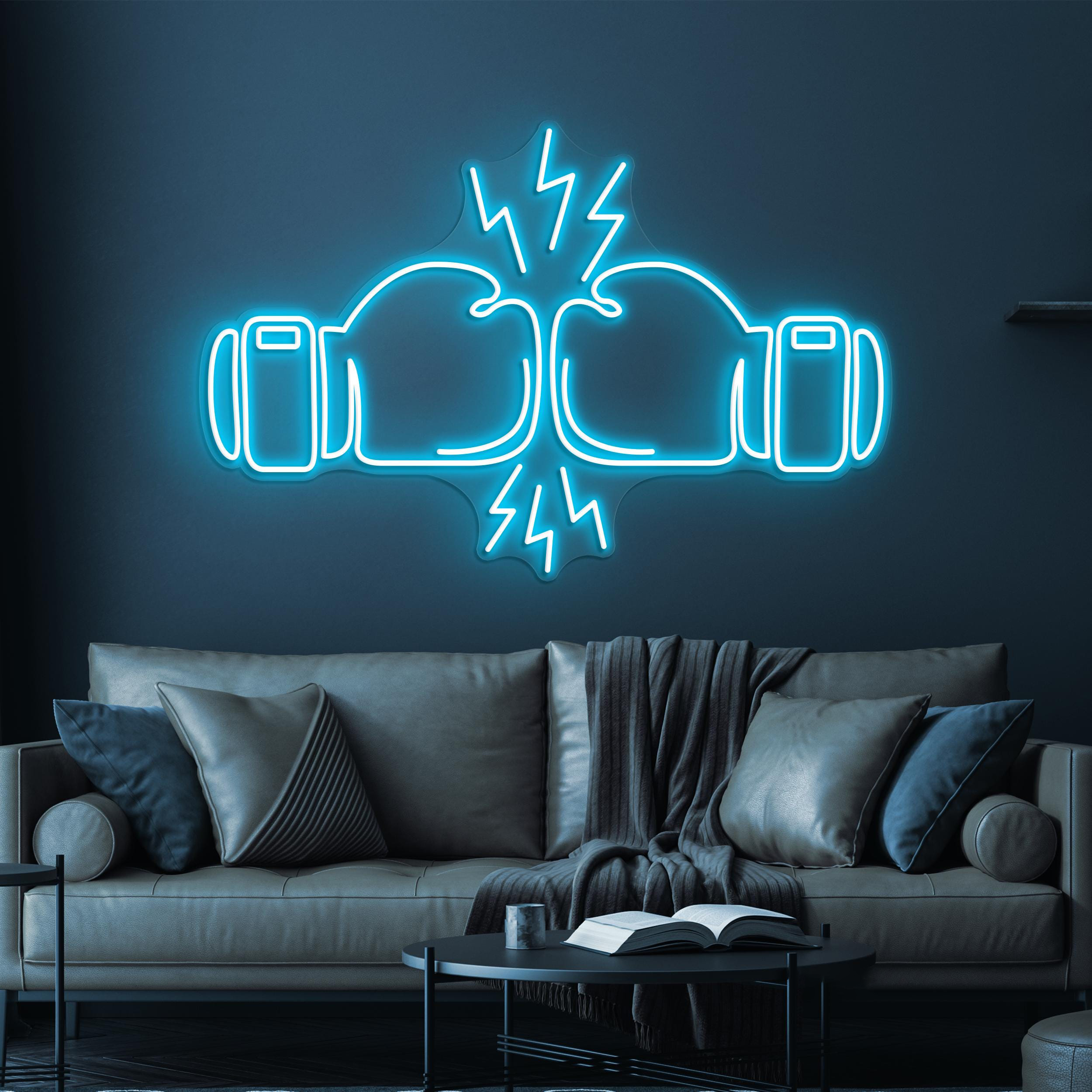 Boxing Gloves Neon Sign, Boxing Gloves LED Sign, Gym Wall Decor, Boxing Club Decor, Boxing Lover Gift, Game Room Neon Light, Home Gym Art