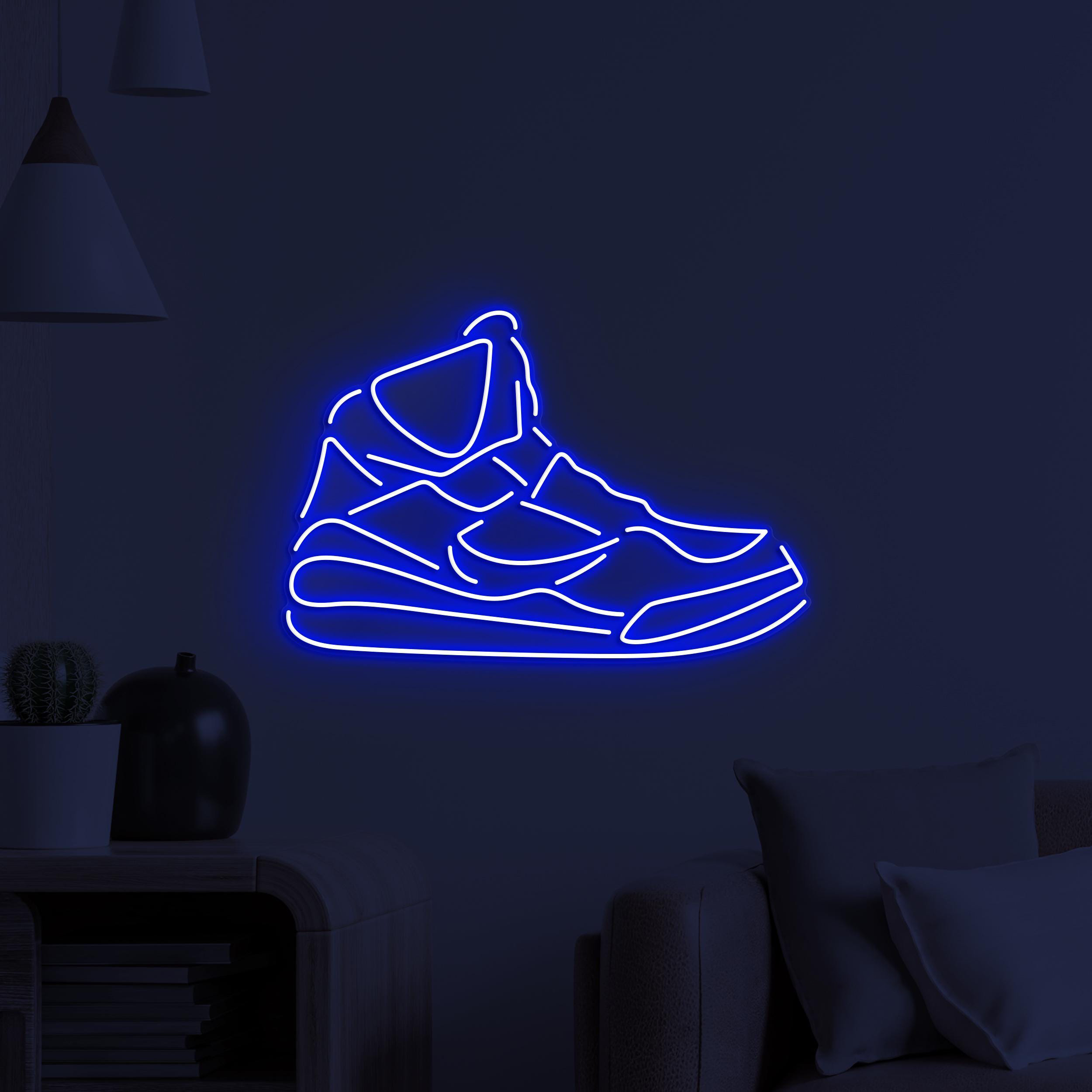 Sneakers Neon Sign, Sneakers LED Light, Modern Footwear Wall Decor, Shoes Shop Wall Art, Yoni Alter Style Sneaker Sign, Sports Shoes Lover