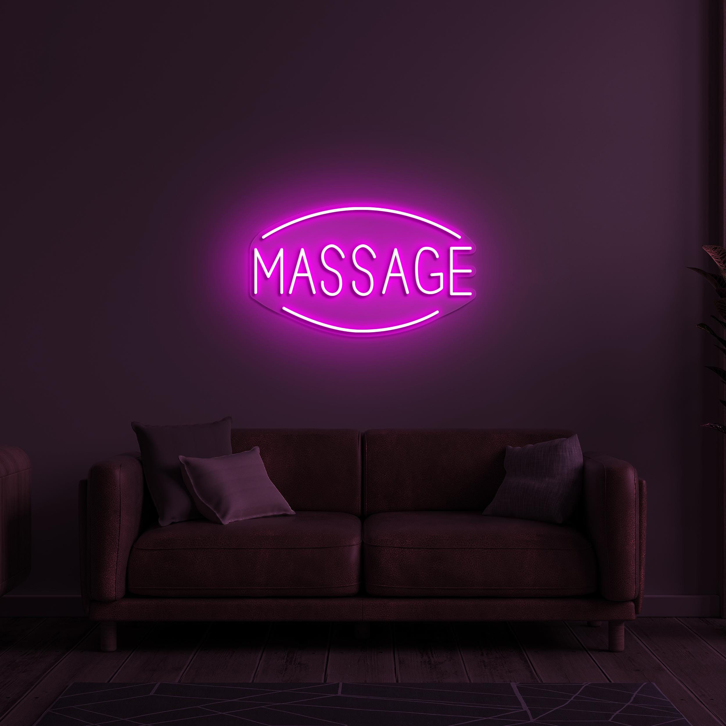 Massage Neon Sign, Massage LED Light, Massage LED Neon Art, Body Care Salon Sign, Massage Room Decor, Massage Therapy Body Care Neon Art