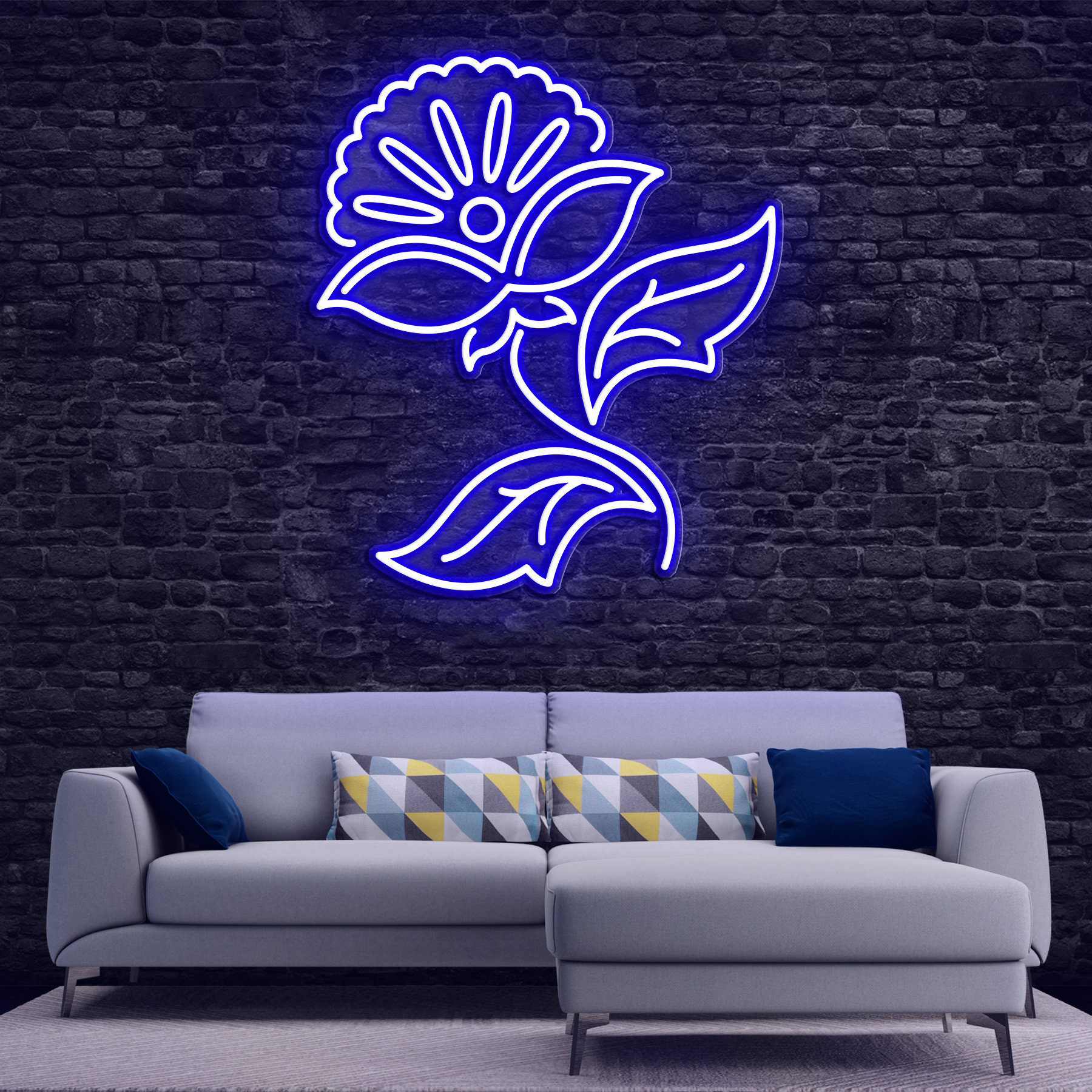 Flower Neon Sign, Flower Neon Light, Flower Wall décor Sign, Light for Home Décor, Wedding, or Party Bedroom, and Events, Floral Light Art