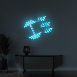 Live Love Lift Neon Sign, Live Love Lift LED Light, Gym Wall Decor, Workout Wall Art, Fitness Neon Sign, Dumbbell Neon Decor, Gym Lover Gift