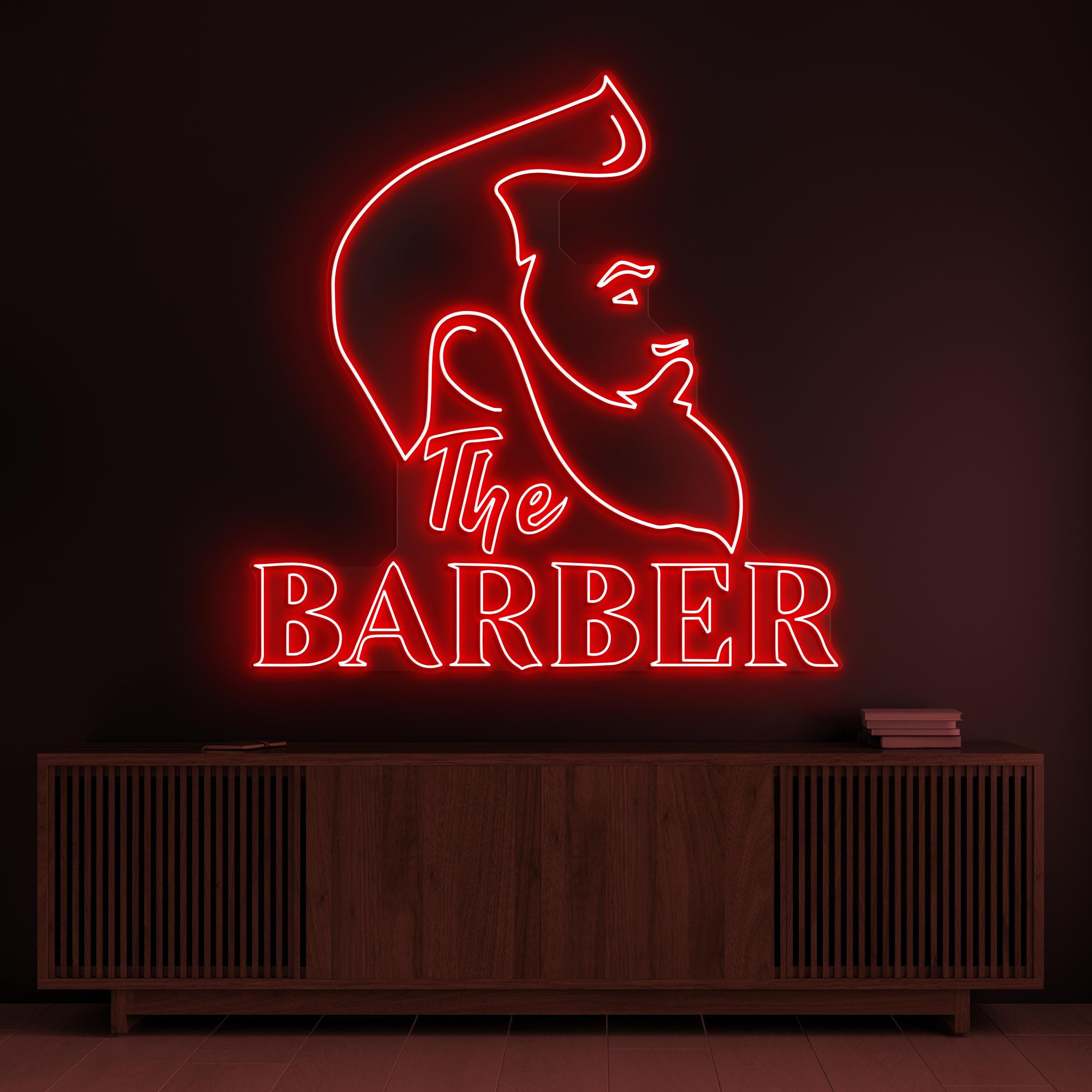 Barber Neon Sign, LED Light for Barber Shop Decor, Business Neon decor, Beauty Salon, Men's Grooming, Haircut Studio, Barbershop Art, Gift