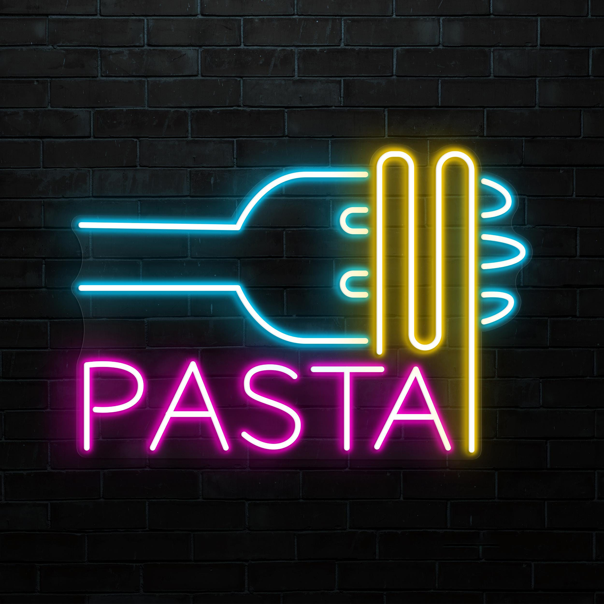 Pasta Neon Sign, Pasta LED Light, Fork Wall Decor, Ramen Wall Art, Asian Restaurant Neon Light, Kitchen Wall Light, Ramen Shop Wall Decor