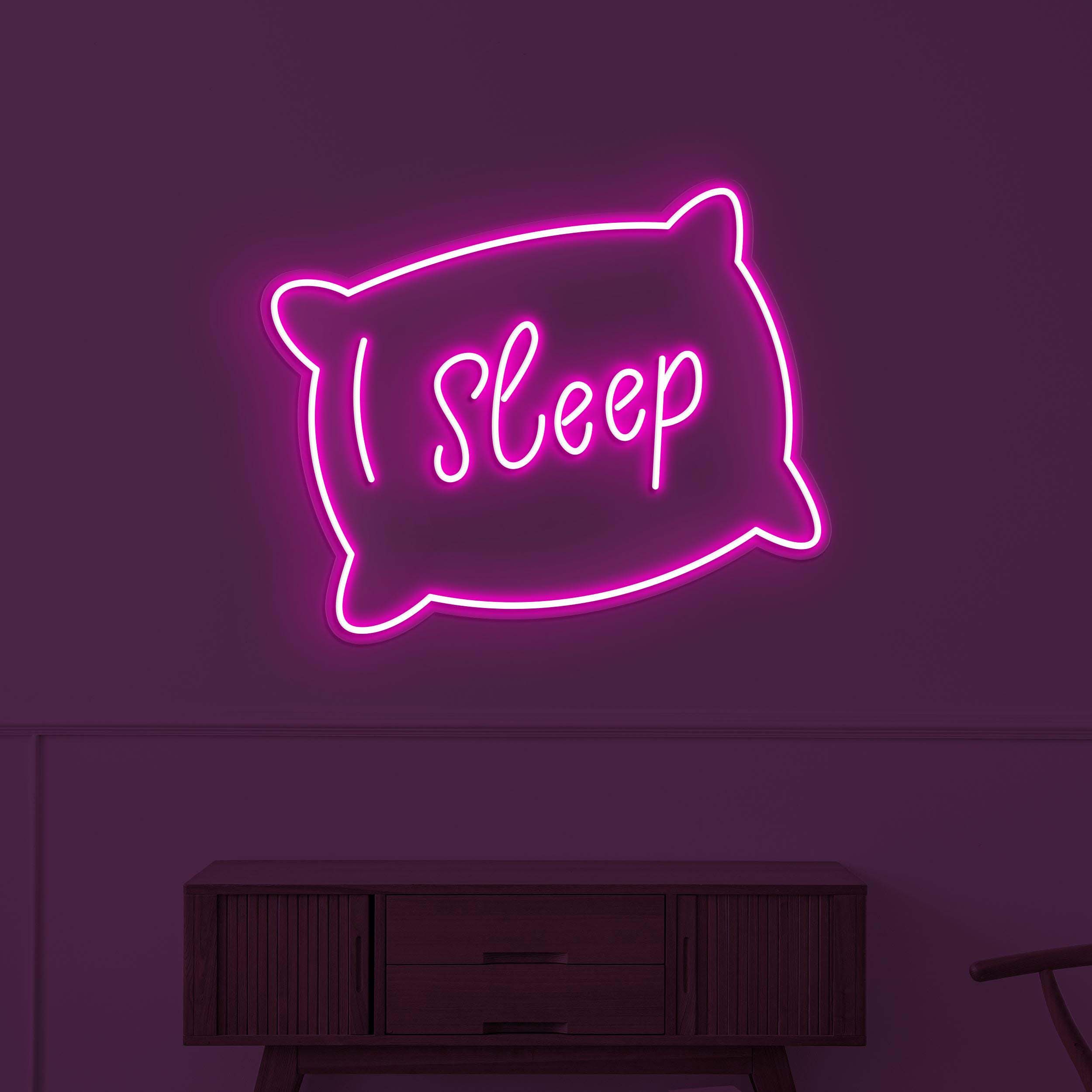 Sleep Neon Sign, Sleep LED Light, Pillow Wall Decor, Sleep Pillow Wall Art, Home Wall Light, Personalized  Neon Sign, Bedroom Neon Light