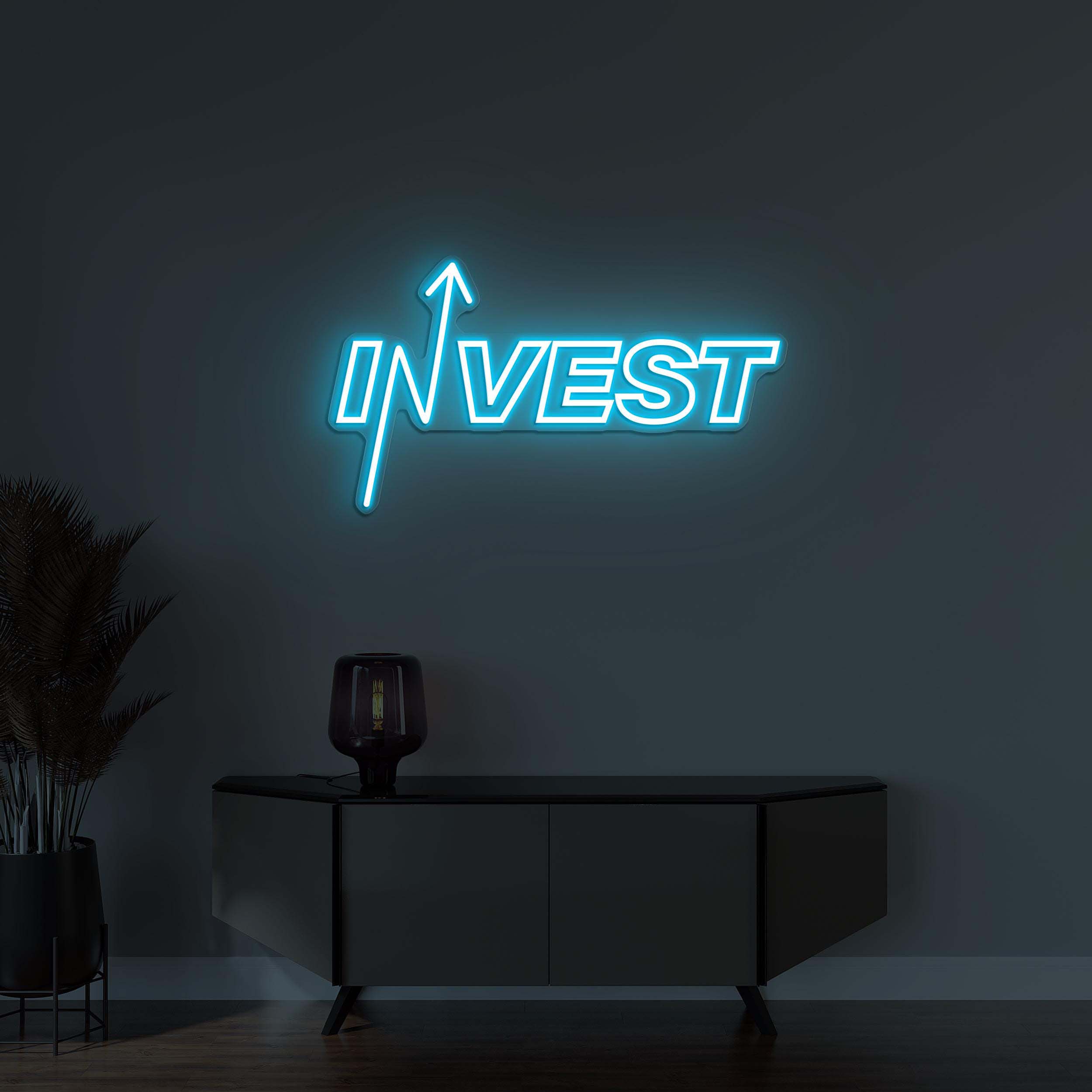 Invest Neon Sign, Invest LED Light, Invest Business Wall Decor, Invest Stock Market Sign, Trading Wall Light, Office Decor, Investment Sign