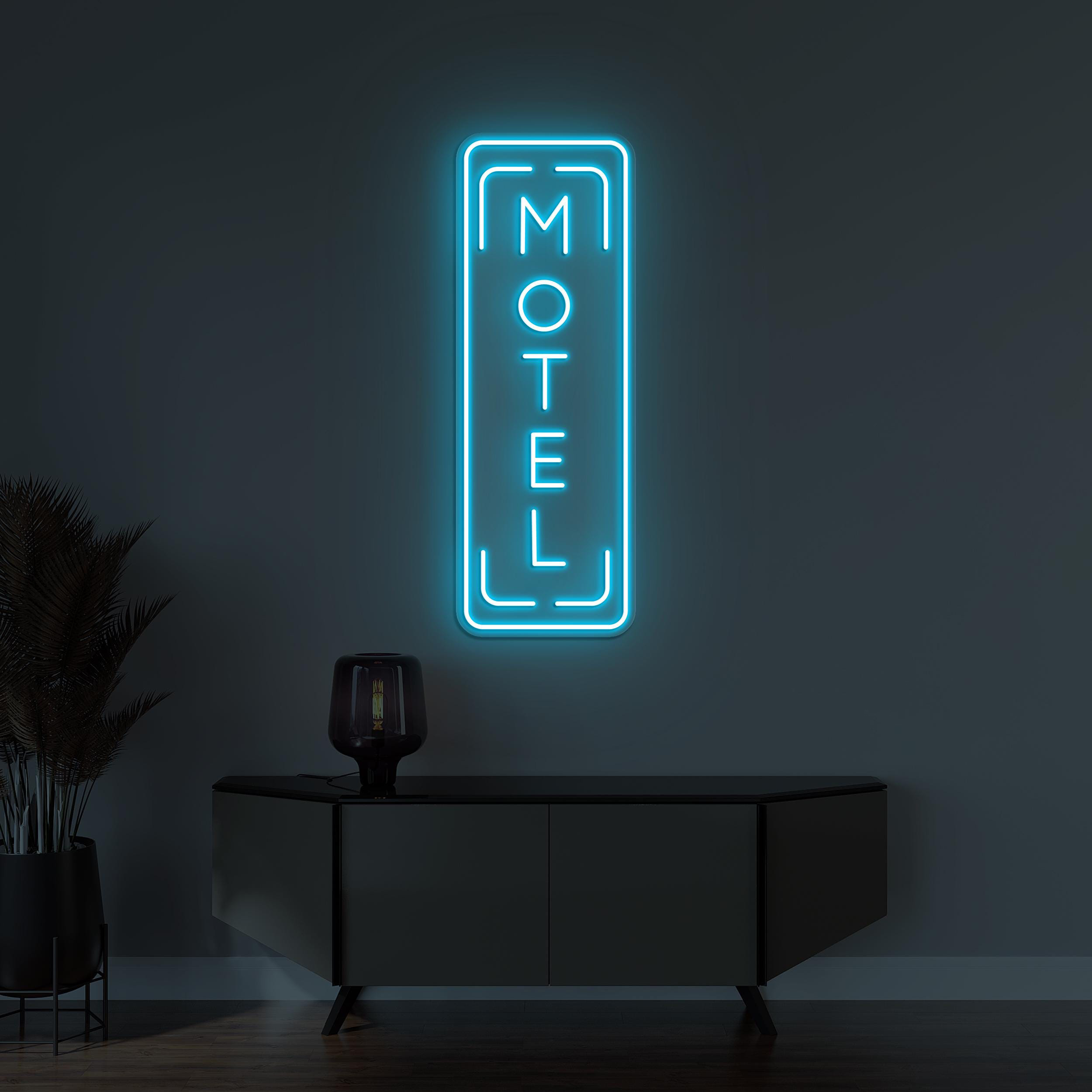 Motel Neon Sign, Motel LED Light, Hotel Wall Decor, Business Logo Neon Sign, Motel Logo Art, Motel Welcome Sign, Personalized Business Sign