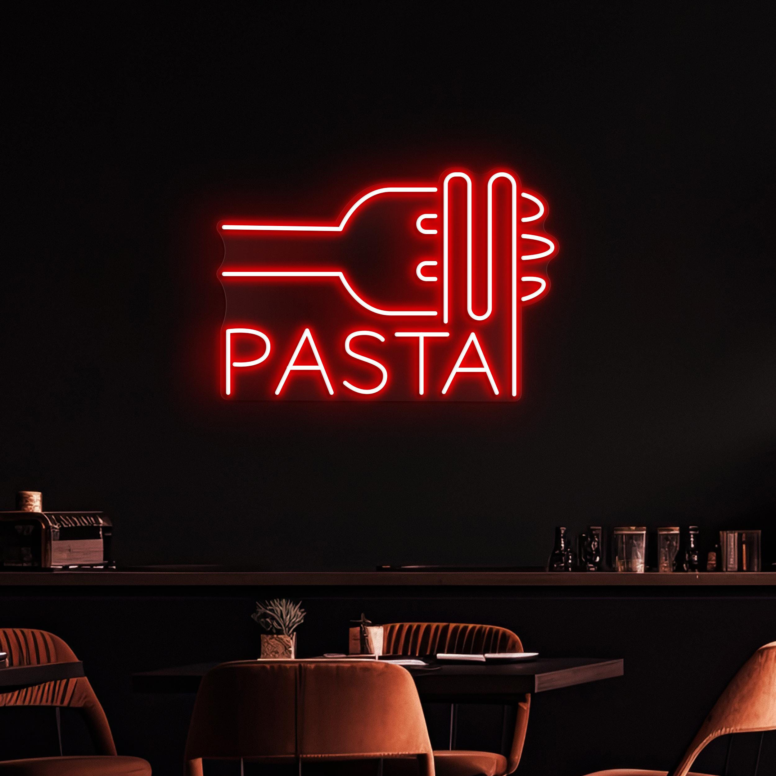 Pasta Neon Sign, Pasta LED Light, Fork Wall Decor, Ramen Wall Art, Asian Restaurant Neon Light, Kitchen Wall Light, Ramen Shop Wall Decor