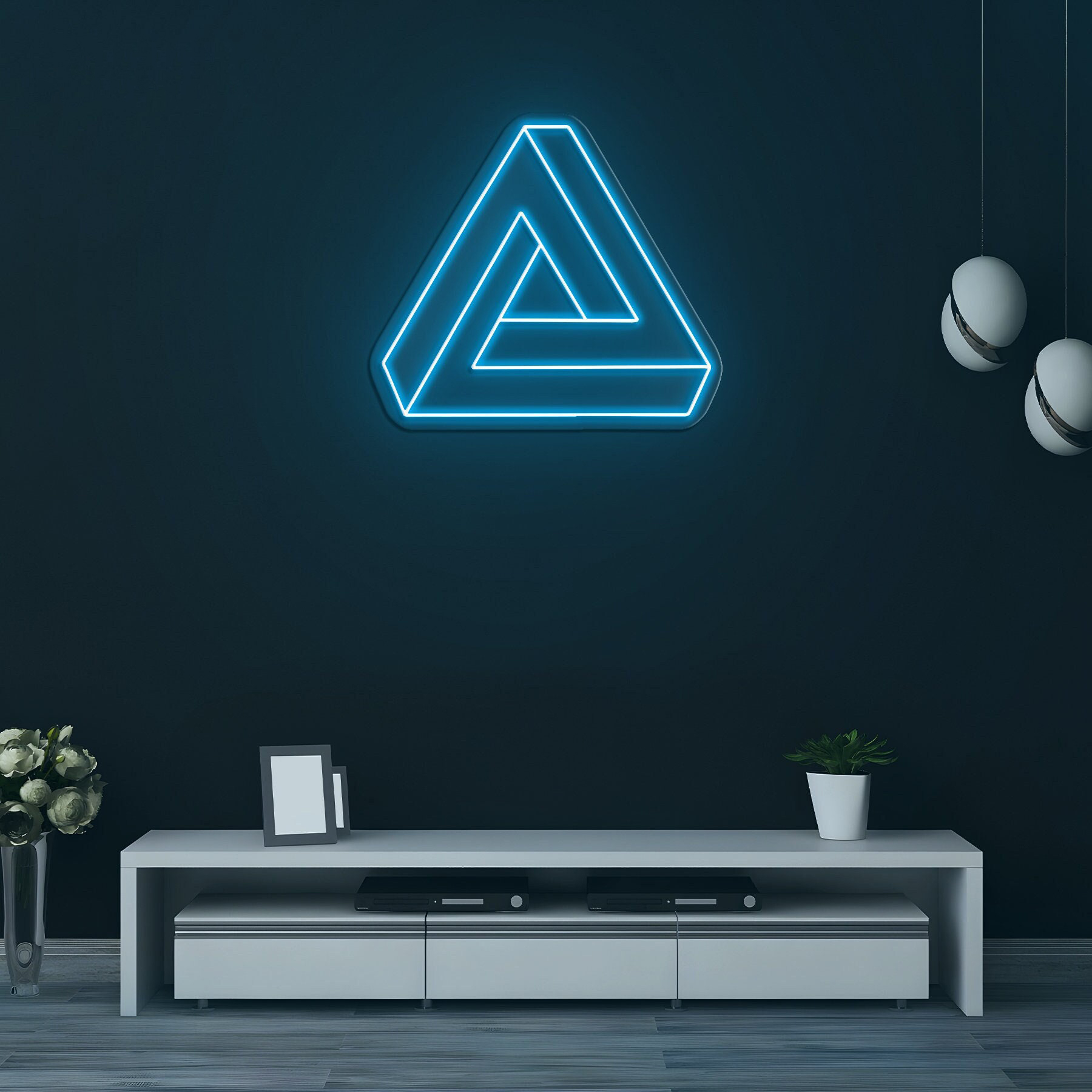 Penrose Triangle LED Neon Sign, Geometric Wall Art, Minimalist Decor for Home, Office, or Living Room, Custom Neon Light,LED Sign Decoration