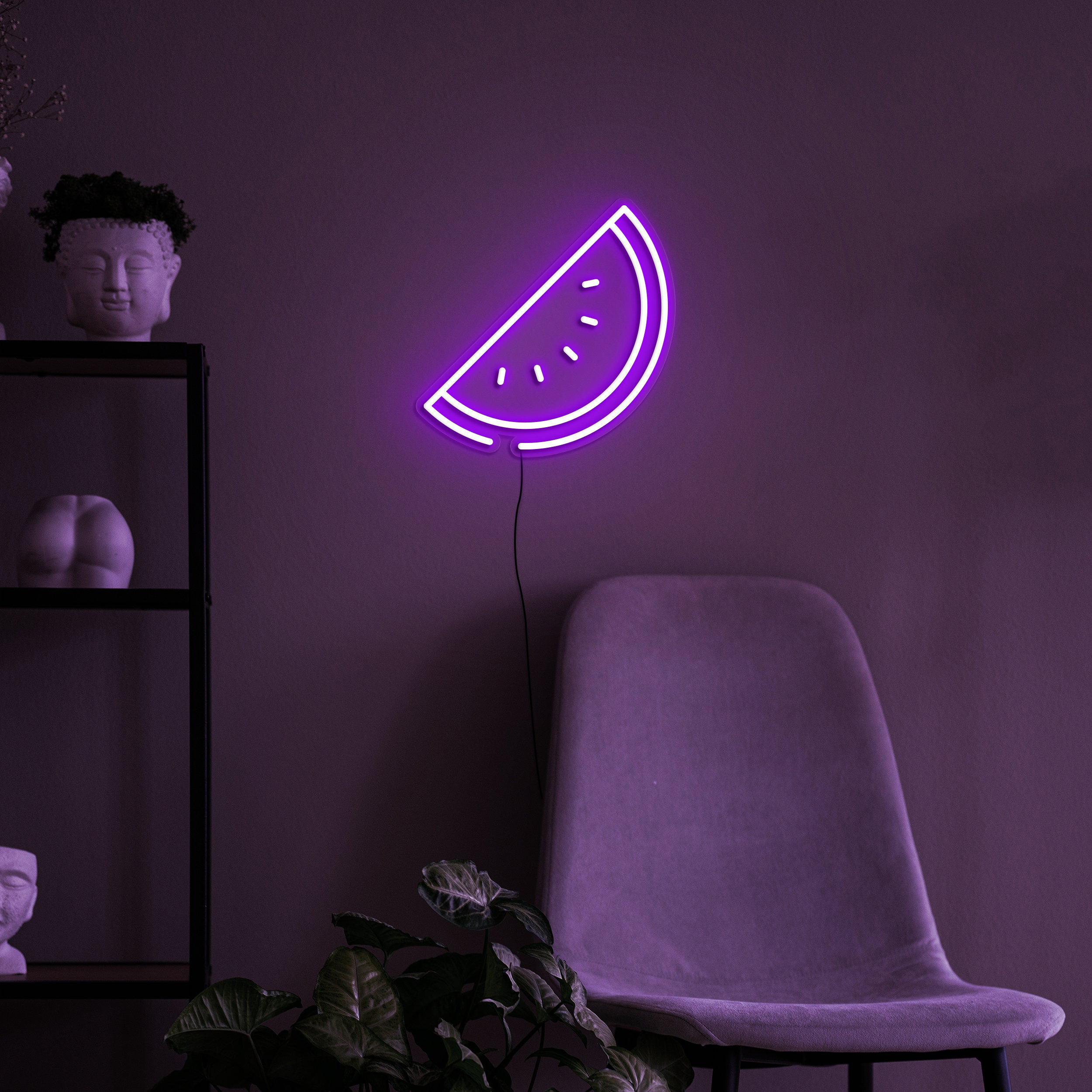 Watermelon Neon Sign, USB Operated Watermelon Slice LED Light for Home, Bedroom, Bar, Pub, Custom Neon Wall Decor, Fruit Shop LED Ligh, Gift