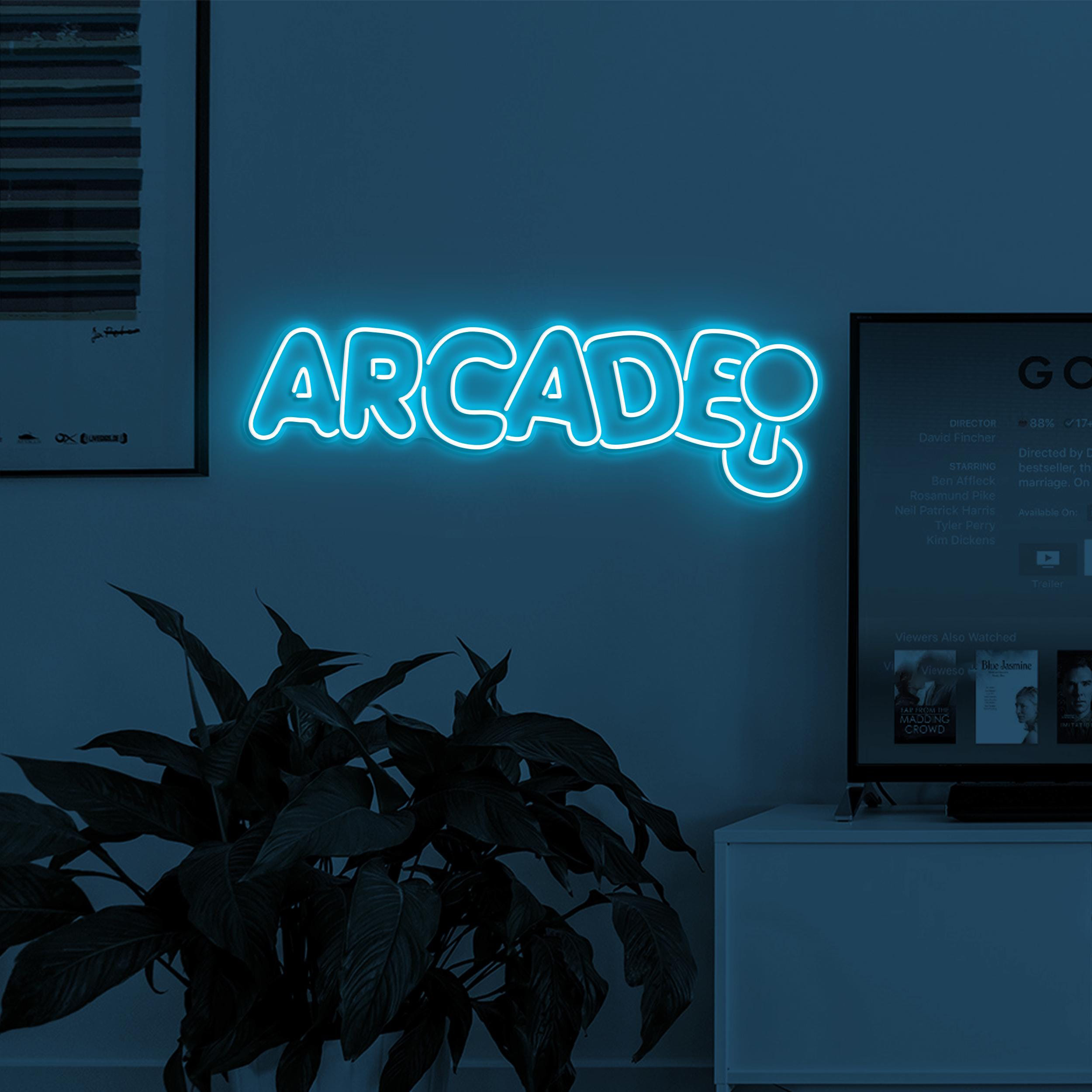 Arcade Neon Sign, Arcade LED Light, Custom Arcade Sign, Game Room LED Decor, Retro Game Zone Decor, Teen Boy Gift, Gift for Game Lover, Gift
