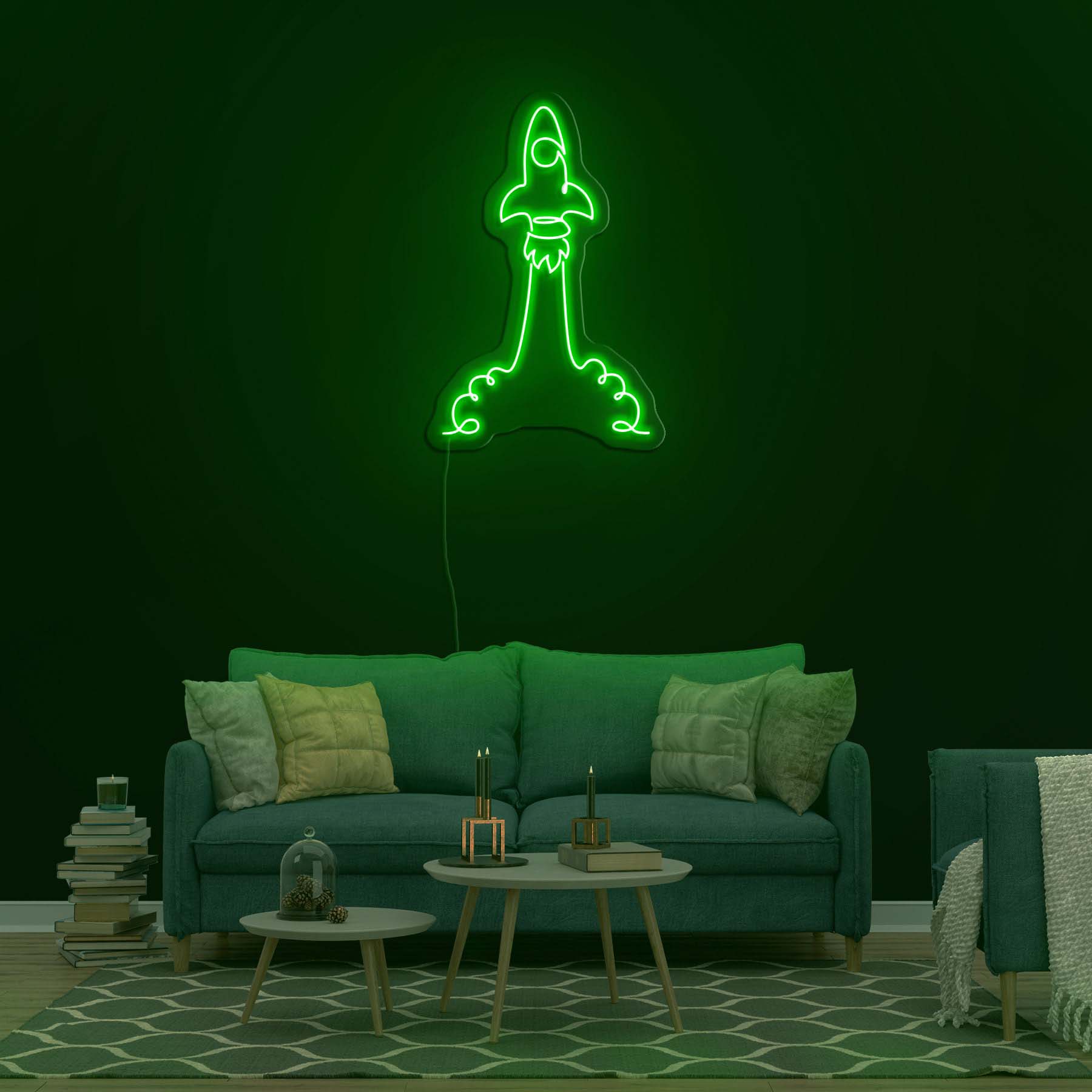 Rocket Neon Sign, Rocket Launching Neon Light, Rocket Wall Decor for Nursery, Kids Room, Party, Personalized Rocket Gift, Rocket Light