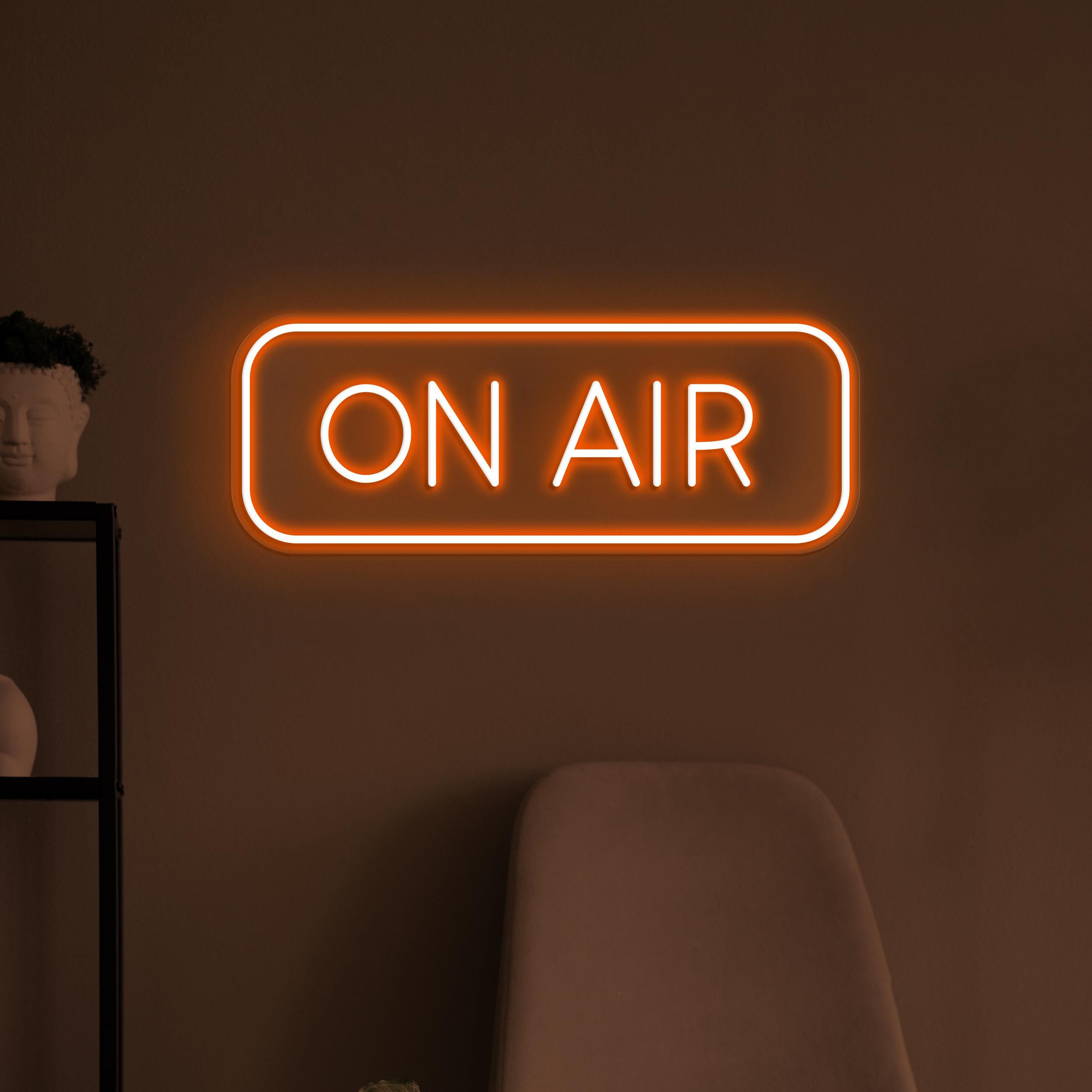 On Air Neon Sign, On Air LED Light, On Air Wall Decor, Live Show Neon Light, On Air News Channel Decor, On Air Podcast Decor, On Air Logo