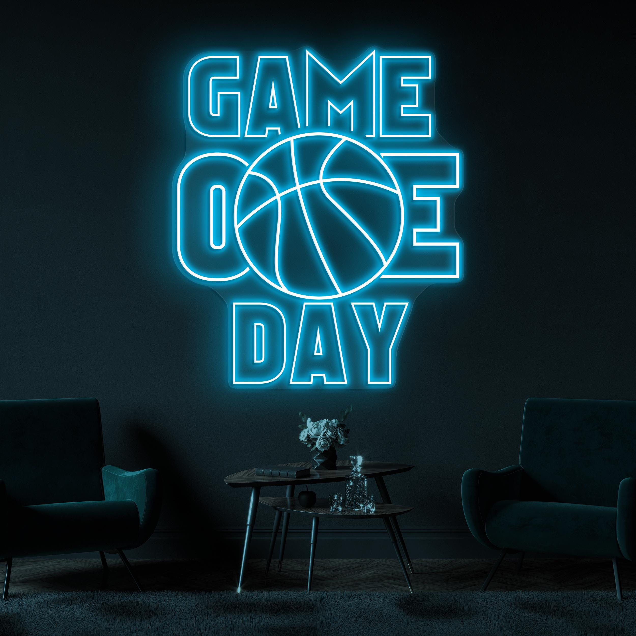 Game Day Neon Sign, Game Day LED Light, Basketball Wall Decor, Basketball Hoops Wall Art, Game Room Neon Light, Sports Shop Wall Decor, Gift