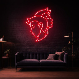 Gemini Neon Sign, Astrology Horoscope Zodiac Sign for Gemini, Room decor, Party, and Office Decor, Gemini Wall Art, Sign for Gemini Couples