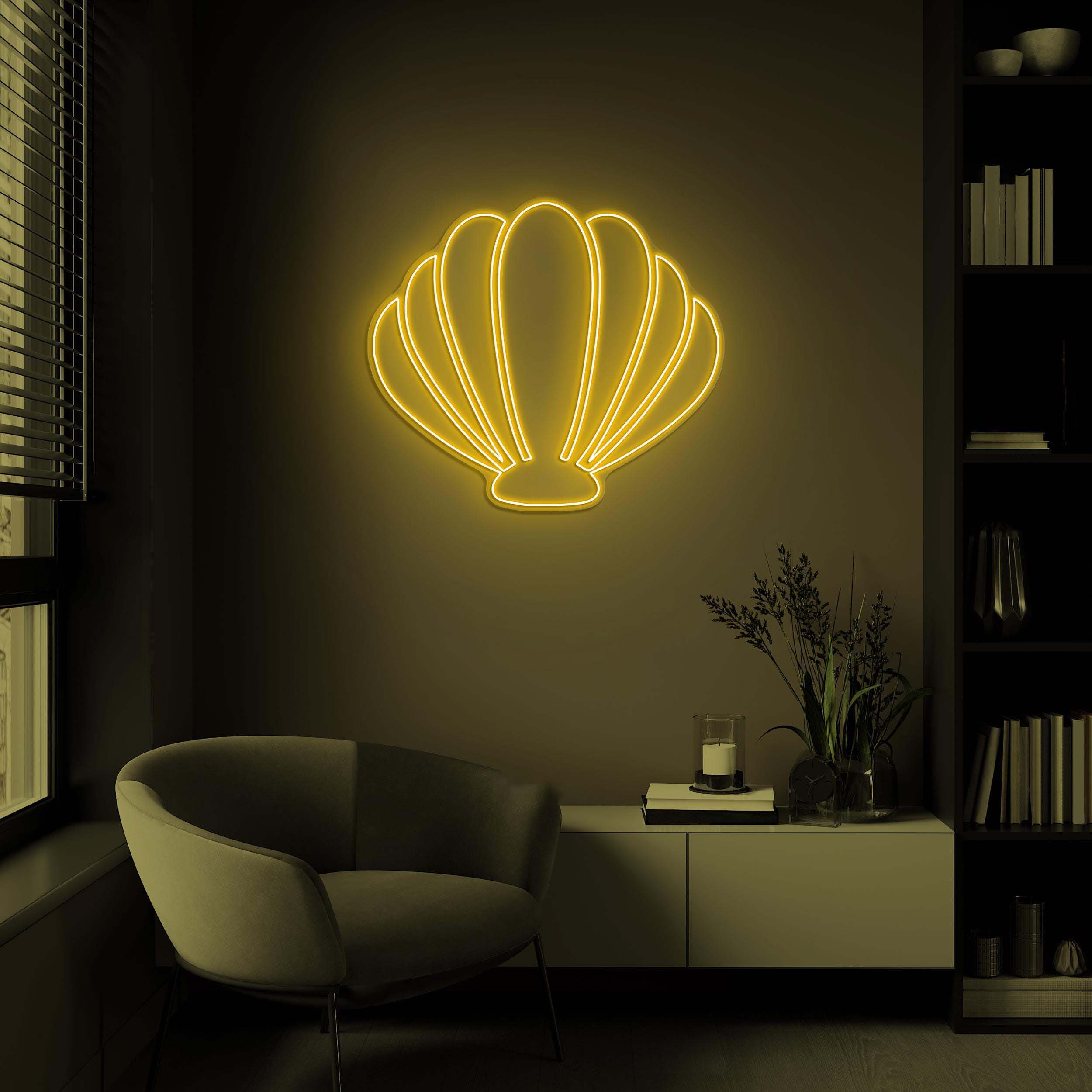 Seashell Neon Sign, Seashell LED Light, Mollusk Shell Decor, Mermaid Shell Light, Sea Animal Wall Art, Seashell Lover Gift, Home, Room Decor
