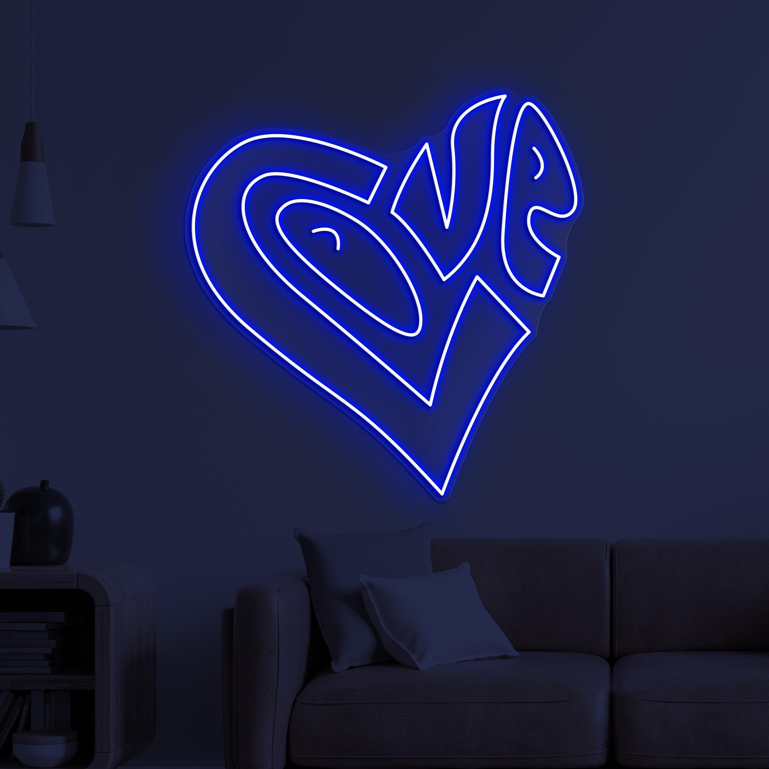 Love Neon Sign, Love LED Light, Couple Room Wall Decor, Wedding Backdrop Decor, Love Logo Neon Light, Romantic Neon Sign, Gift For Couple