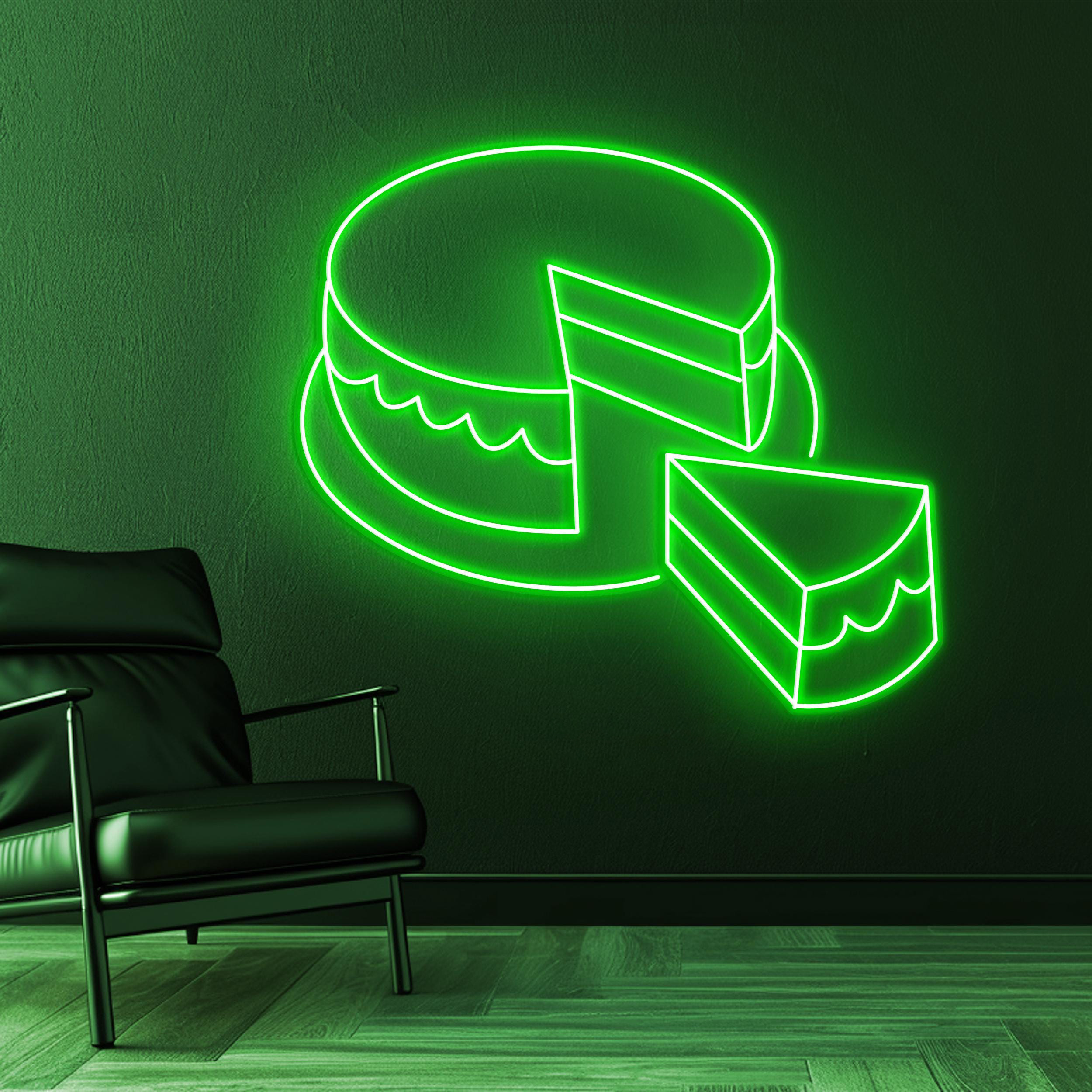 Cake Neon Sign, Cake LED Light, Birthday Cake LED Neon Art, Kitchen Wall Decor, Cafe Wall Sign, Sweets Shop Decor, Gift for Cake Lover