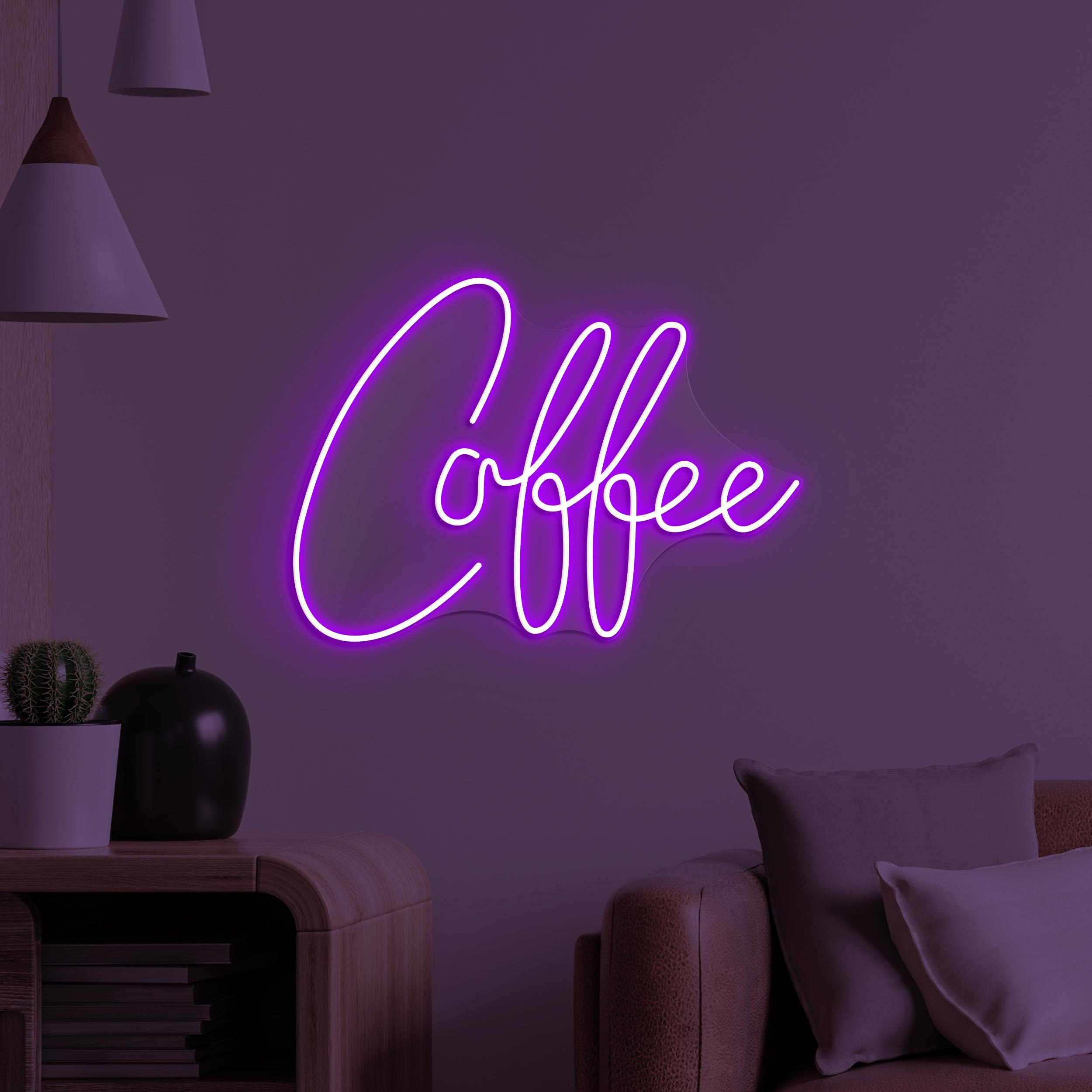 Coffee Neon Sign, Coffee LED Light, Coffee Business Logo Decor, Custom Coffee Wall Art, Coffee Shop Neon Light, Cafe, Bar, & Restaurant Art