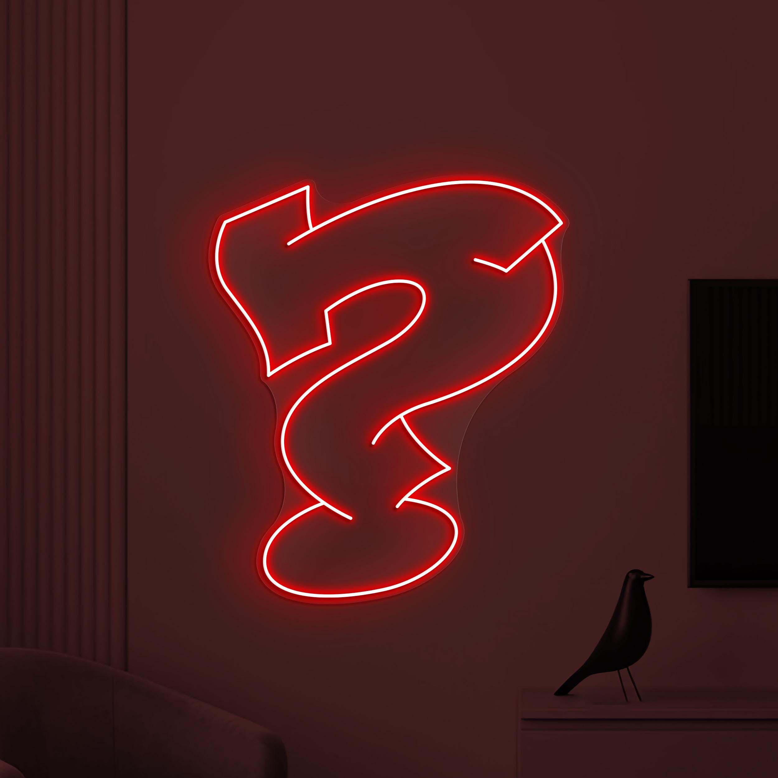 Question Mark Neon Sign, LED Question Mark Light, Arrow Wall Decor, Direction Wall Art, Mall Neon Light, College & University Decor, Gift