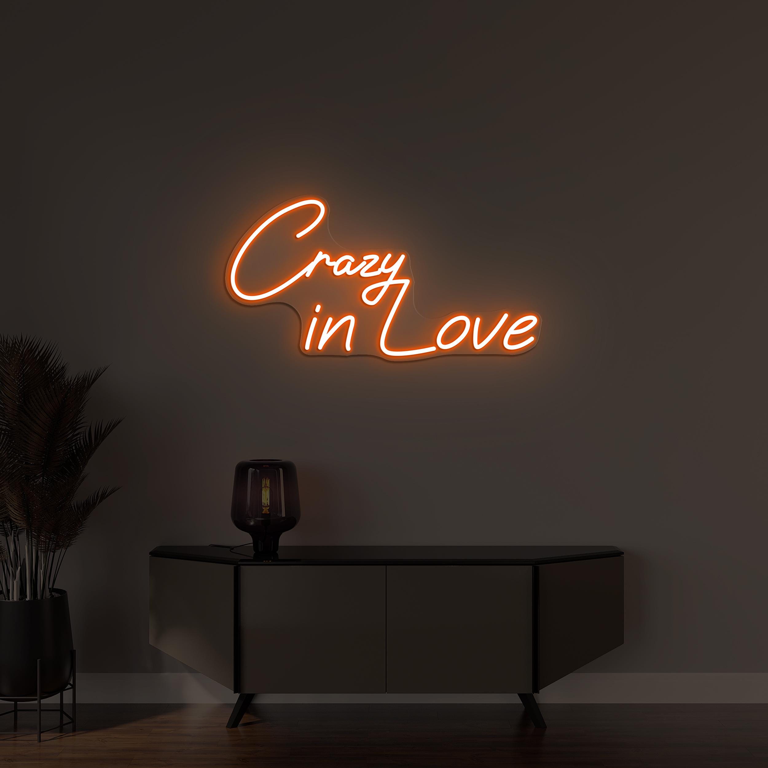 Crazy In Love Neon Sign, Crazy In Love LED Light, Wedding Wall Decor, Engagement Party Wall Art, Romantic Neon Light, Couple Neon Gift Idea