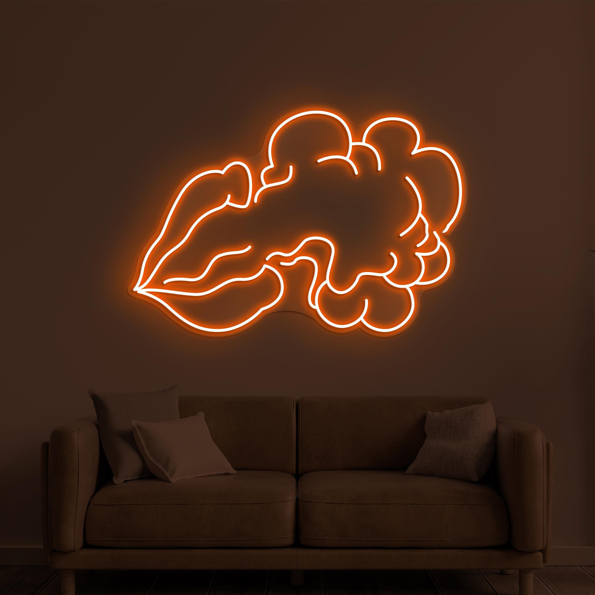 Smoking Lips Neon Sign, Smoking Lips LED Light, Smoking Room Wall Decor, Smoke Shop Wall Art, Lips Neon Sign, Girl Room Led Light, Bar decor