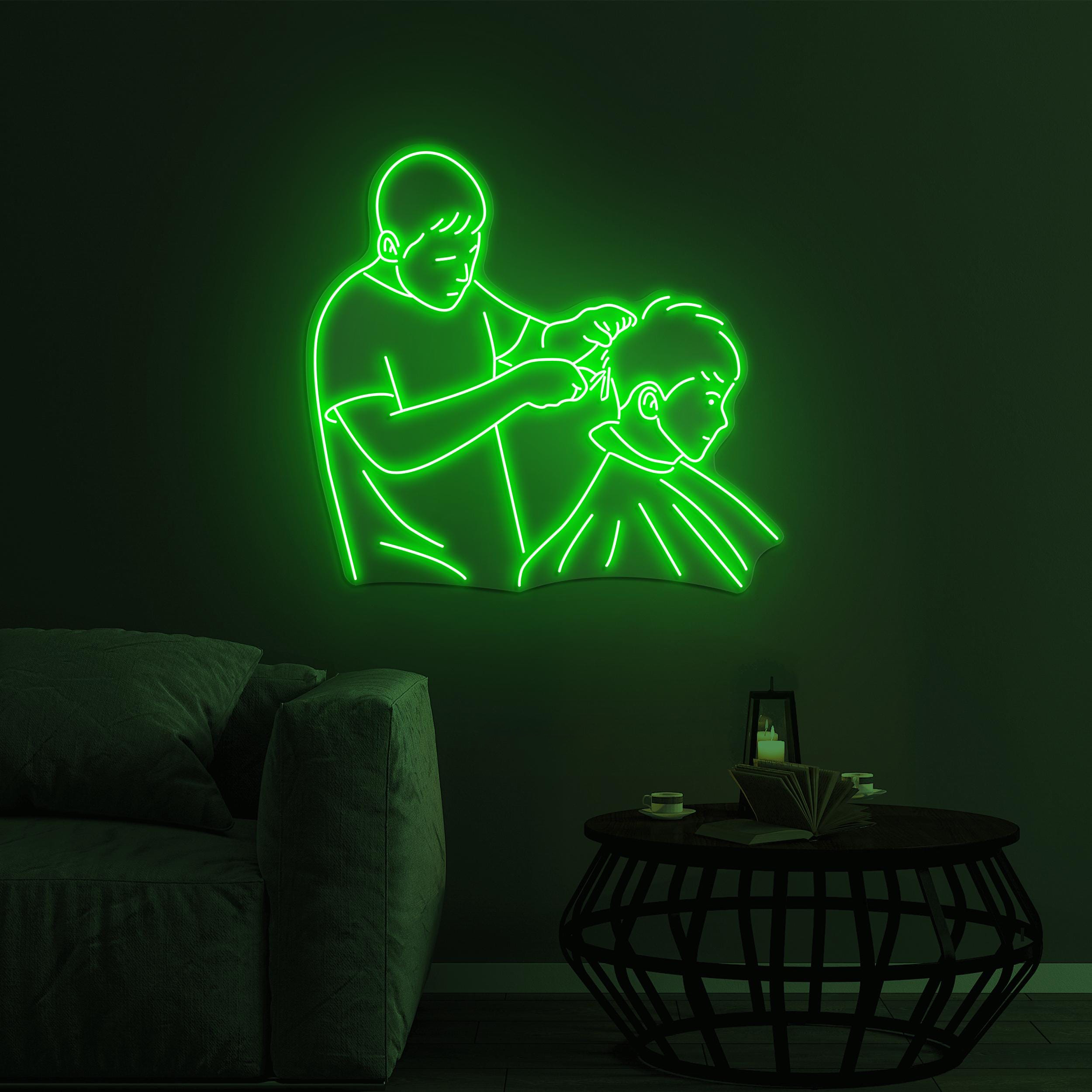 Barber Neon Sign, Haircut LED Light, Barber LED Neon Art, Barber Haircut Wall Decor, Barber Shop Wall Art, Hair Salon Neon Sign, Hairstyle