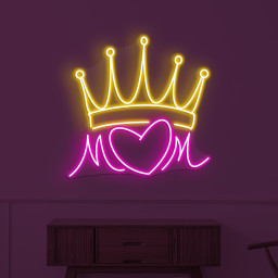 Crown Neon Sign, Crown Heart LED Light, Queen Crown Wall Decor, Mom Crown Neon Light, Home Decor, Royal Crown Decor, Princess Crown Wall Art
