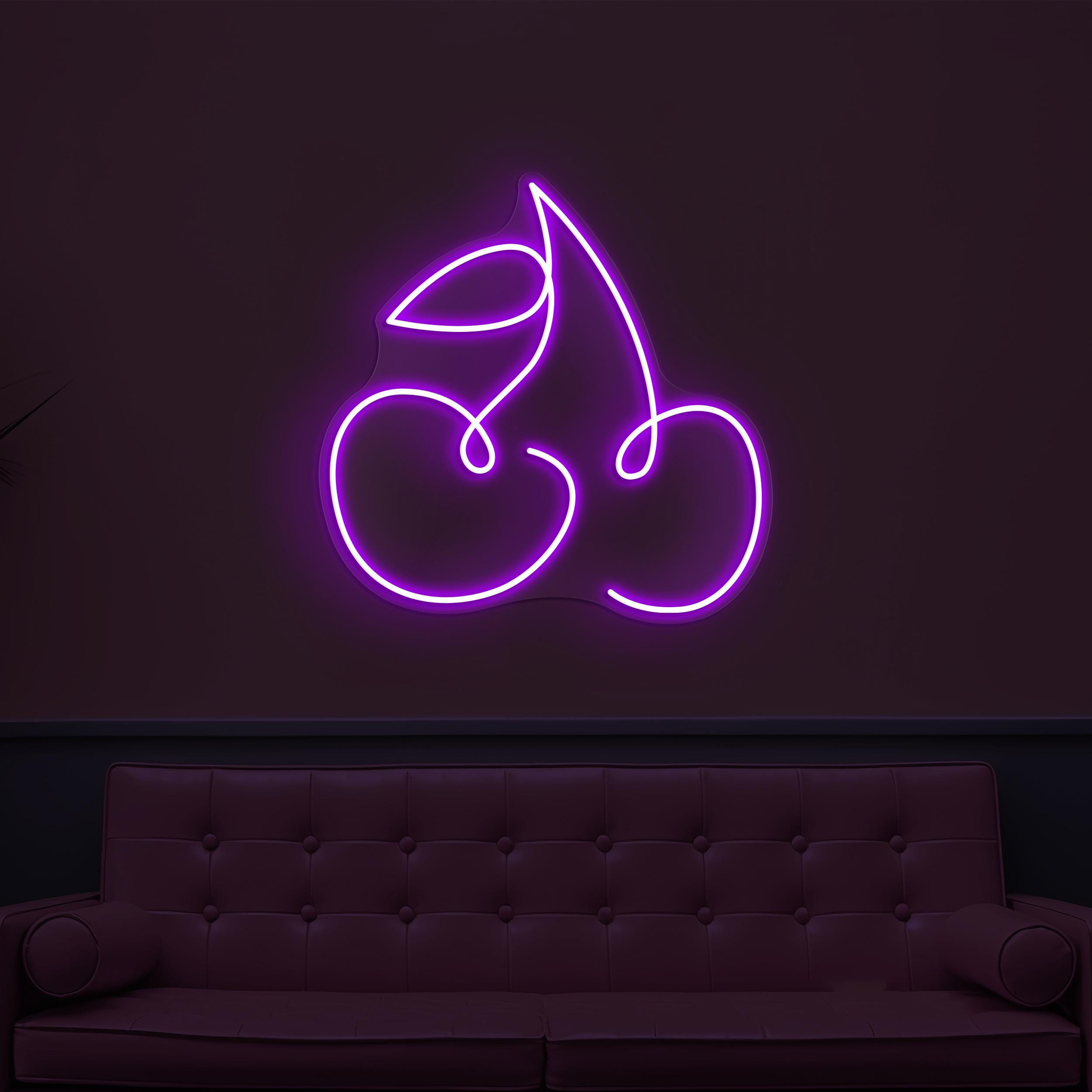 Cherry Neon Sign, Cherry LED Light, Fruit Shop Neon Art, Bar Pub Wall Decor, Bar Pub Neon Light, Personalized Neon Sign, Cafe Wall Decor