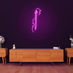 Violoncello Neon Sign, LED Music Instrument Light, Cello Led Wall Decor, Violin Neon Light, Music Theme Room Lighting, Gift for Music Lovers