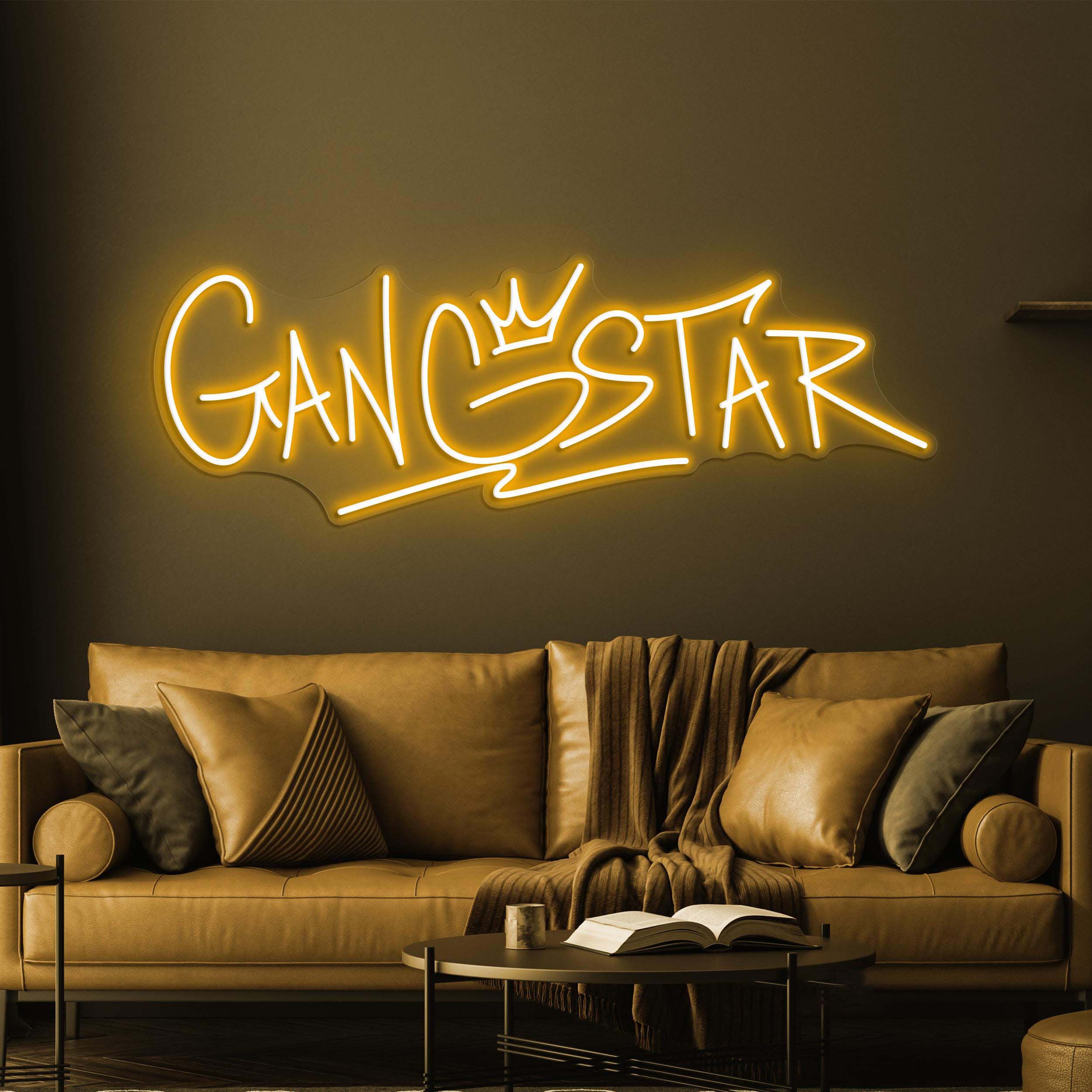 Gangstar Neon Sign, Gangstar LED Light, Gangstar Wall Decor, King Neon Sign, Game Room Wall Decor, Personalized Gangstar Neon Sign