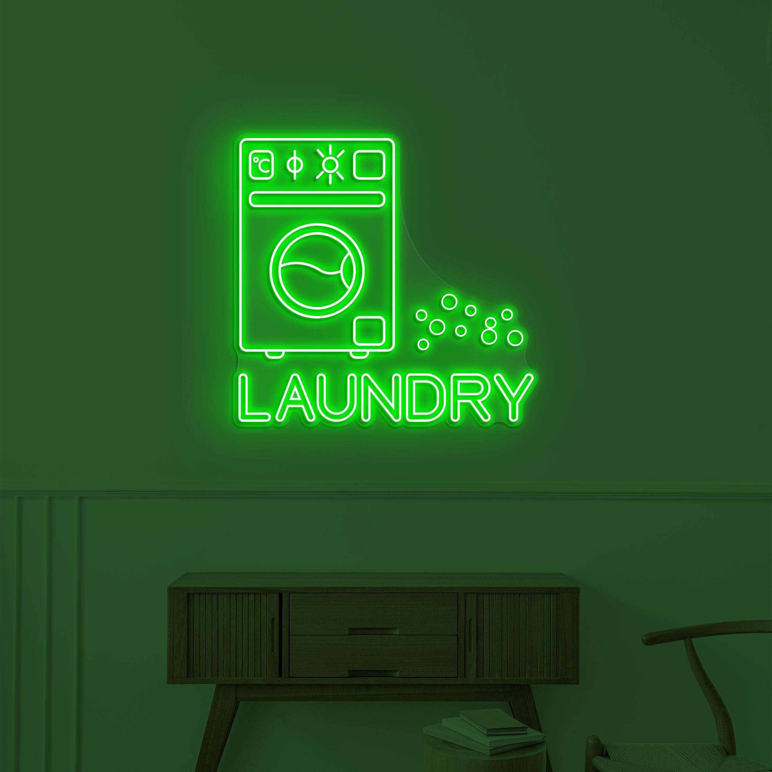 Laundry Neon Sign, Laundry Machine LED Light, Washing Machine Wall Decor, Washer Neon Light, Laundry Appliance Wall Art, Dirty Kitchen Decor
