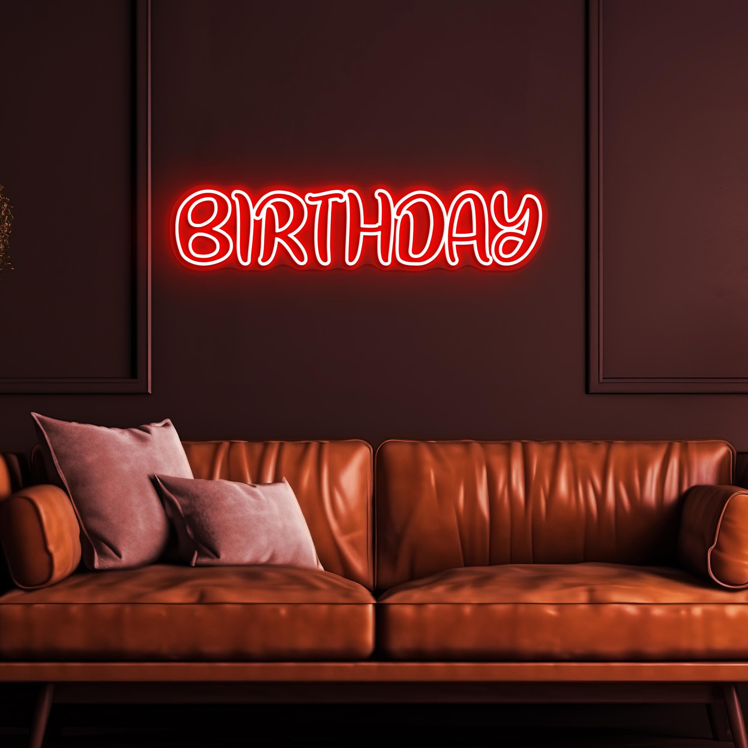 Birthday Neon Sign, Birthday LED Light, Happy Birthday Wall Decor, Room,, Event, Birthday Party Decor, Home Wall Light, Gift For Loved One