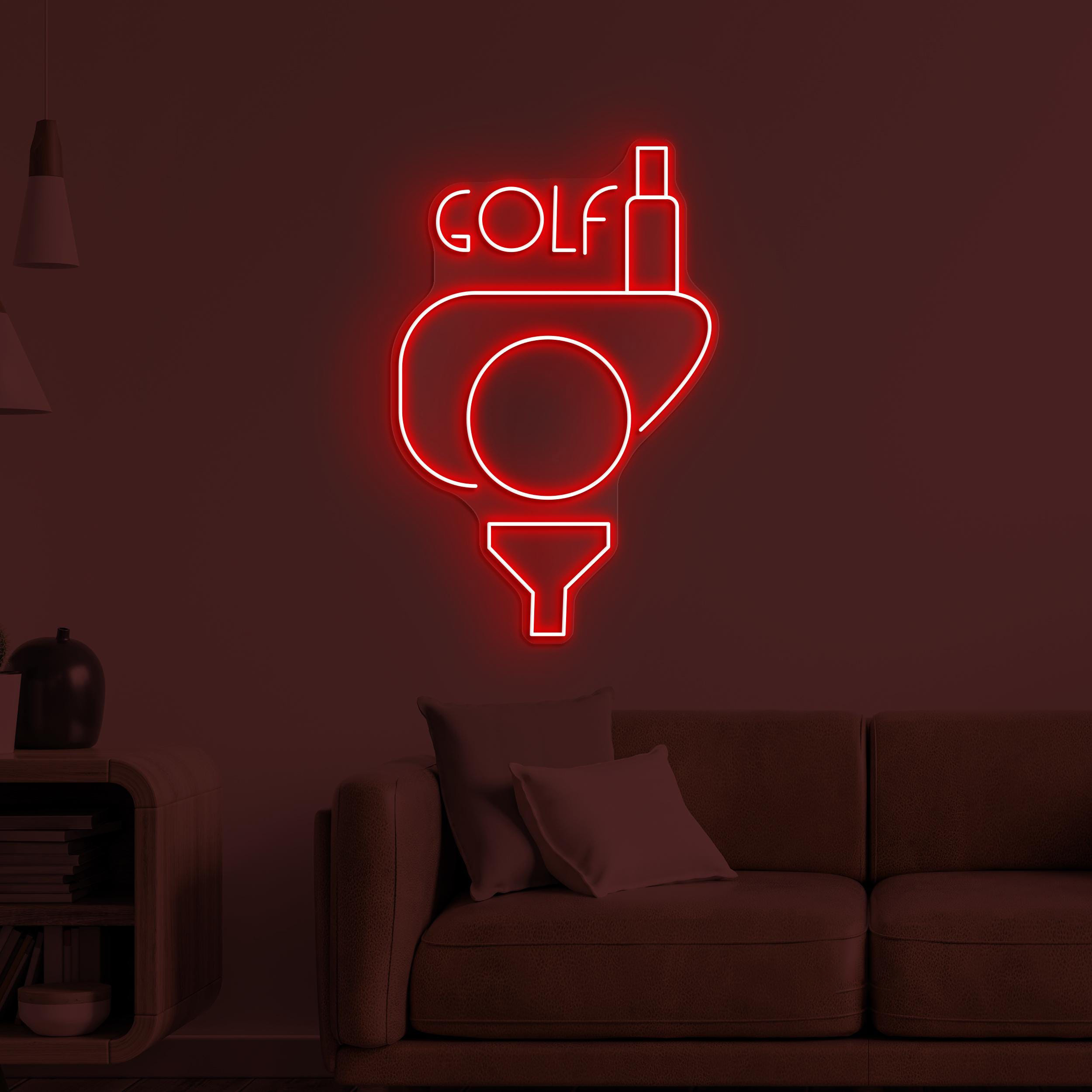 Golf Neon Sign, Golf LED Light, Golf Logo Wall Art, Golf Tee Wall Decor, Golf Club Neon Light, Sports Shop Neon Sign, Game Room Wall Decor