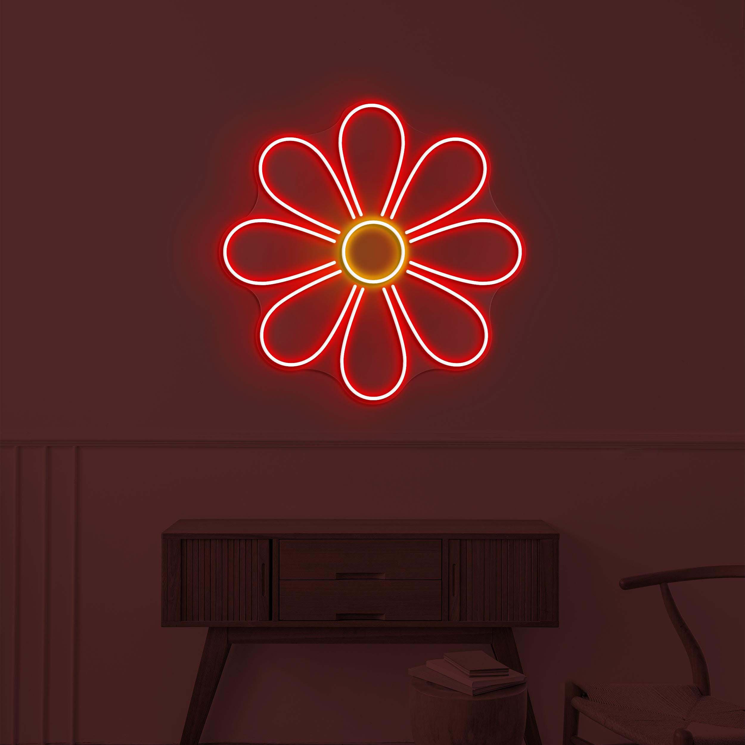 Flower Neon Sign, Flower LED Light, Flower Wall Decor, Custom Neon Sign, Home Wall Decor, Decoration for Party, Garden & Yard, Gift for Her
