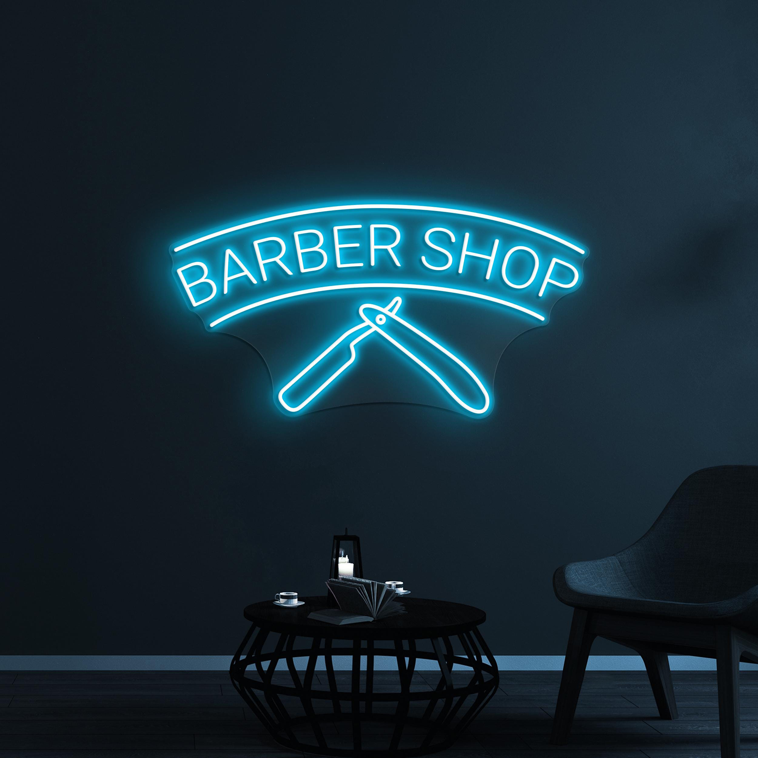 Barber Shop Neon Sign, Barber Shop LED Light, Barber Wall Decor, Hair Beauty Bar Sign, Haircut Neon Sign, Beauty Salon Wall Art, Shop Sign