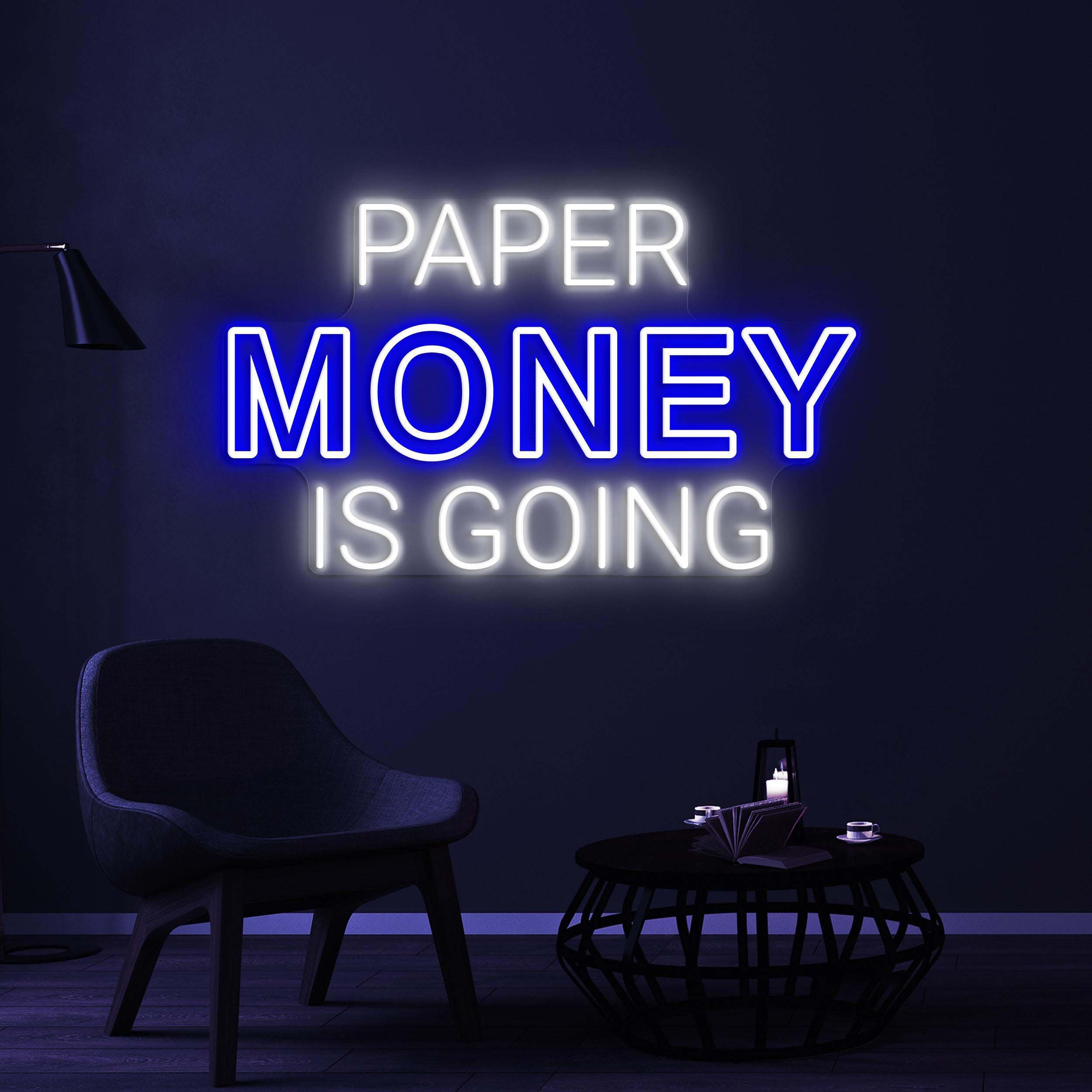 Paper Money is Going Neon Sign, Paper Money is Going LED Light, Bank Wall Decor, Office Wall Art, Business Logo Neon Light, Money Cash Art