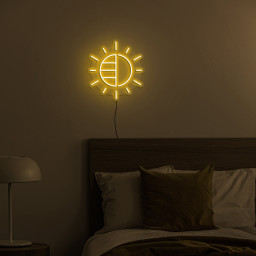 Sun Neon Sign, Sun  Led Wall Décor, Aesthetic Sunset Neon Light, Dimmable USB Power Light, Bedroom or Wedding Decor, Table Decor Sign, Gift