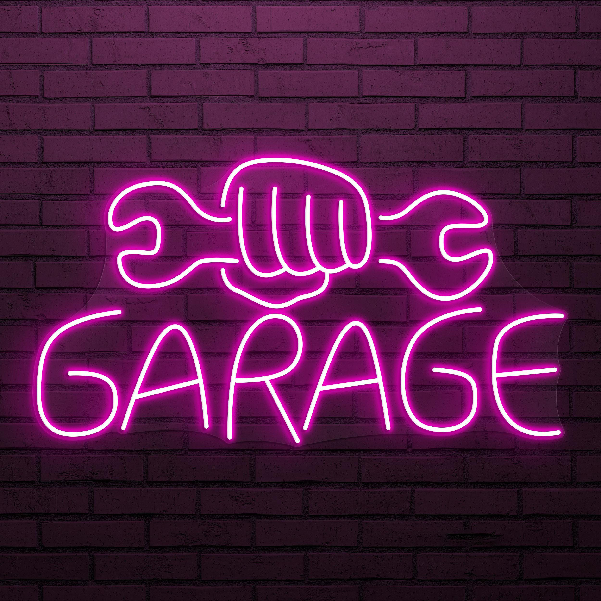 Garage Neon Sign, Garage Led Light, Wrench & Hand Wall Art, Birthday Gift For Dad, Workshop Neon Light, Mechanic Neon Art, Tools Wall Decor