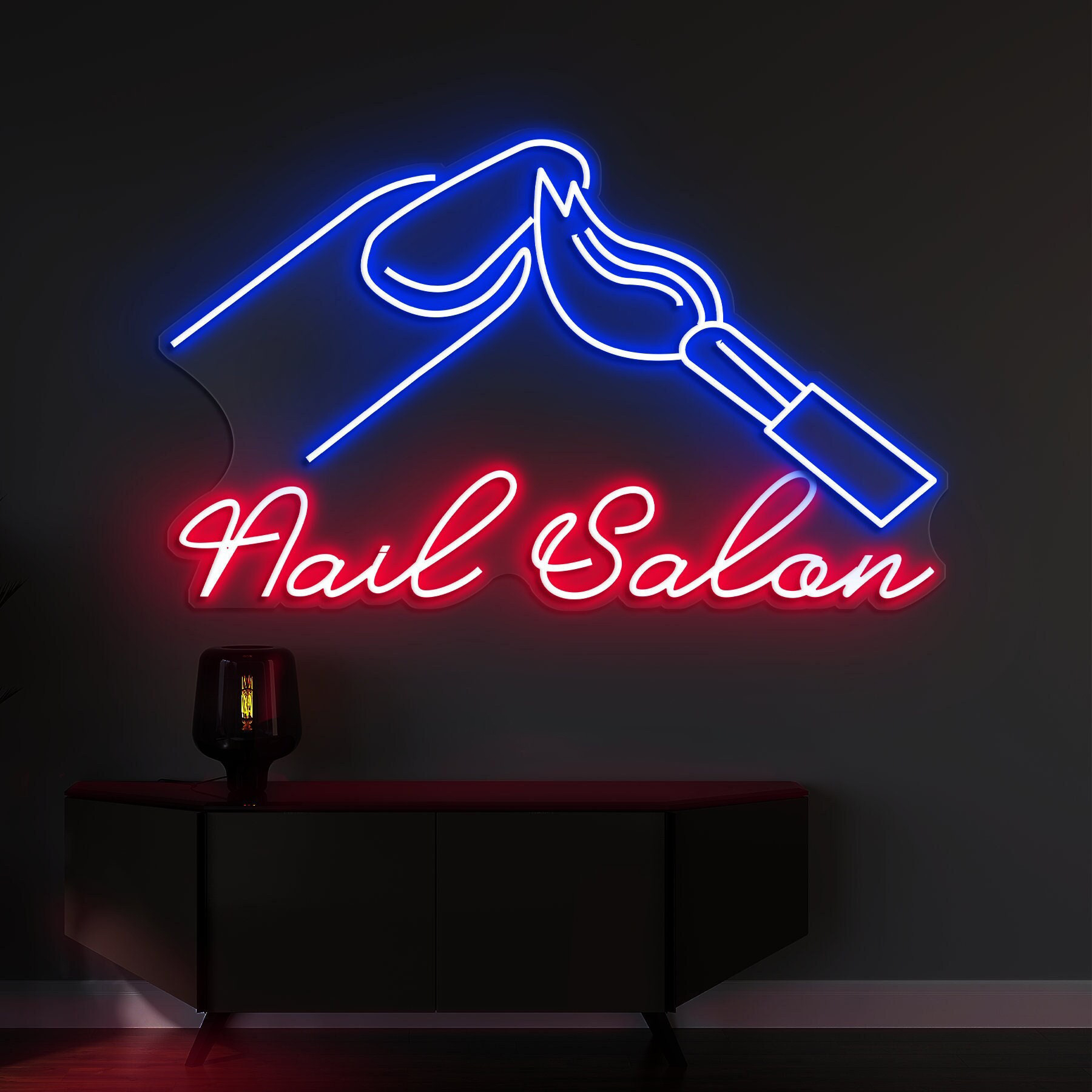 Nail Salon Neon Sign, Nail Neon Sign, Perfect Nail Polish Neon Light for Salon Decor, Nail Art Signage, Sign for Shop and Display Decor,Gift