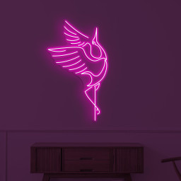 Crane Bird Neon Sign, Crane Bird Led Sign, Flying Crane Wall Art, Birds Shop Wall Decor, Crane Lover Light, Home Led Art, Japanese Bird Sign